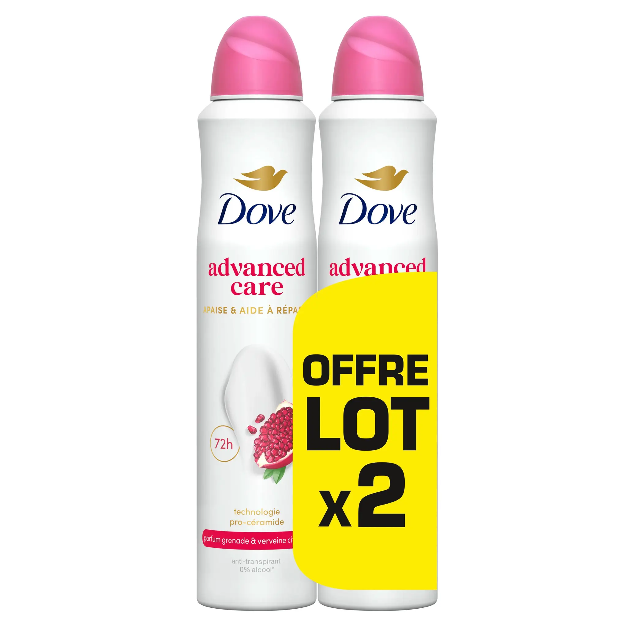 DOVE Déodorant advanced care parfum grenade