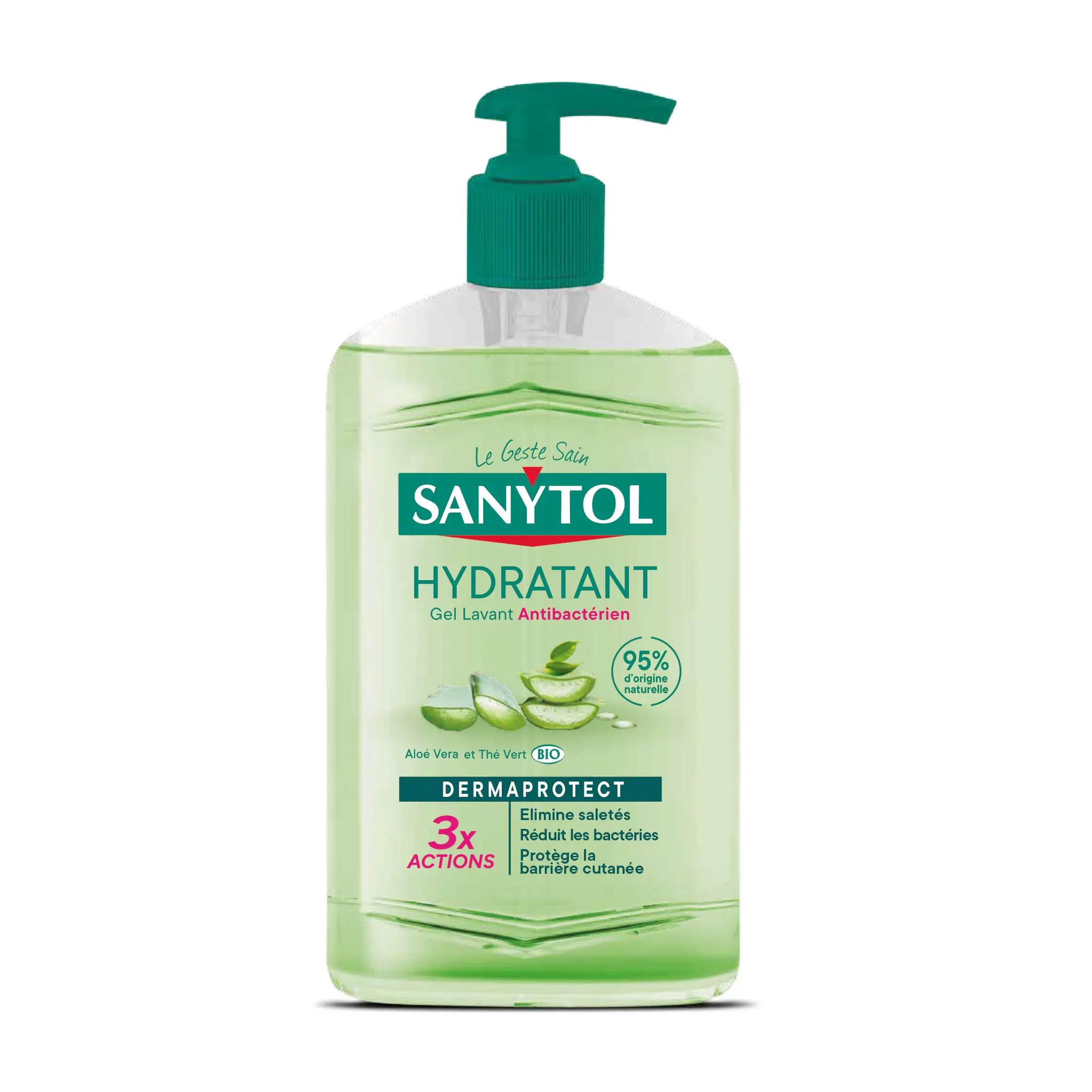 SANYTOL Gel lavant hydratant antibactérien aloé véra et thé vert