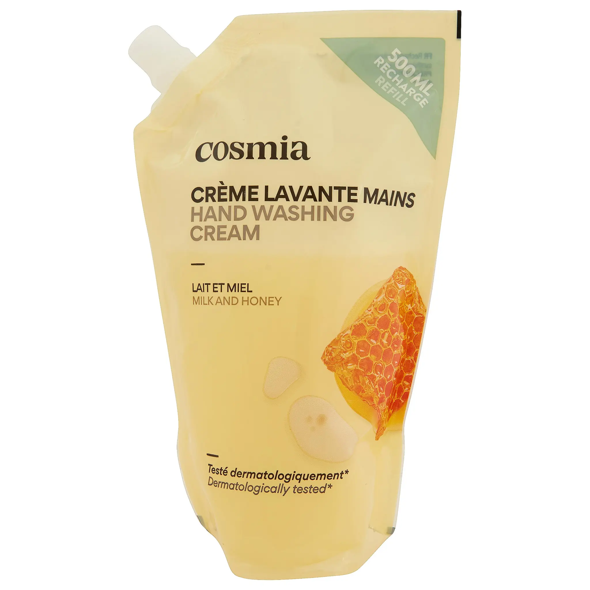 COSMIA Recharge crème lavante mains lait et miel