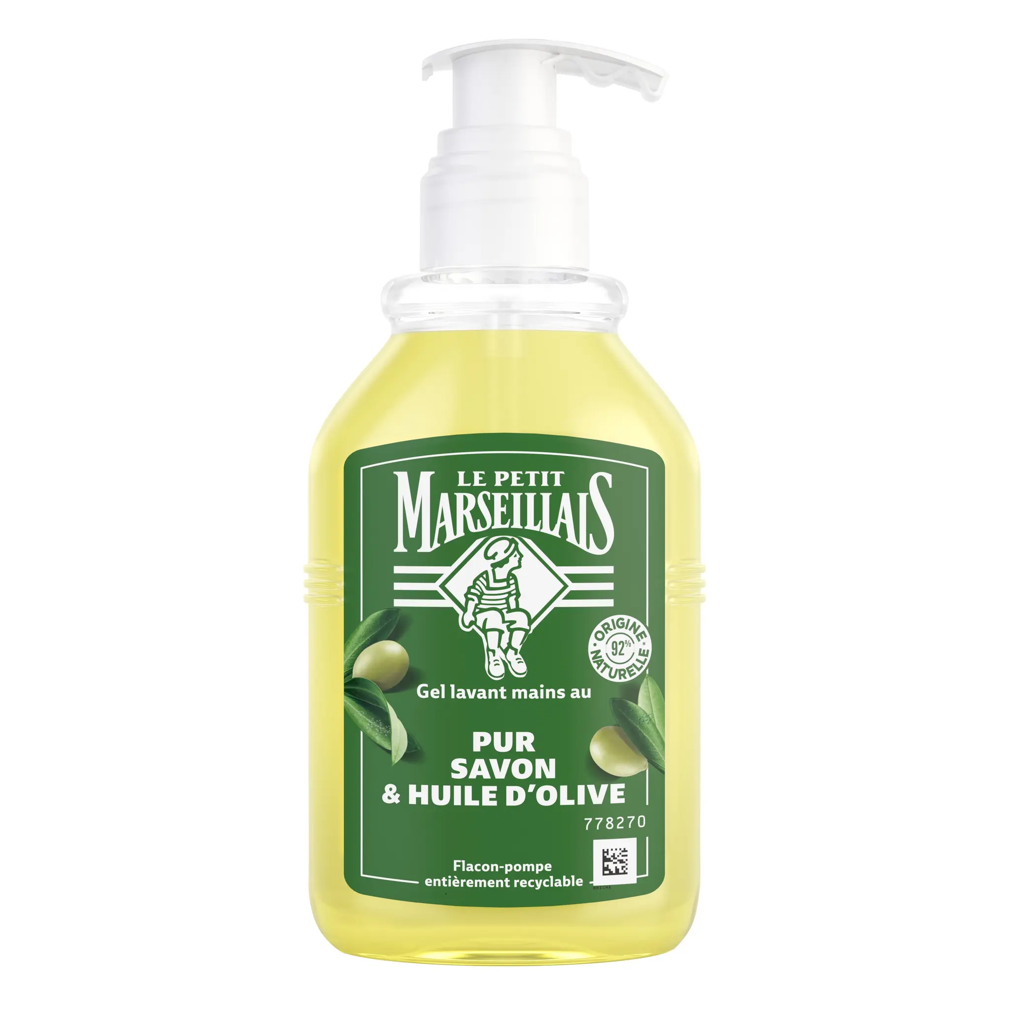 LE PETIT MARSEILLAIS Savon liquide mains au pur savon et huile d'olive pH neutre