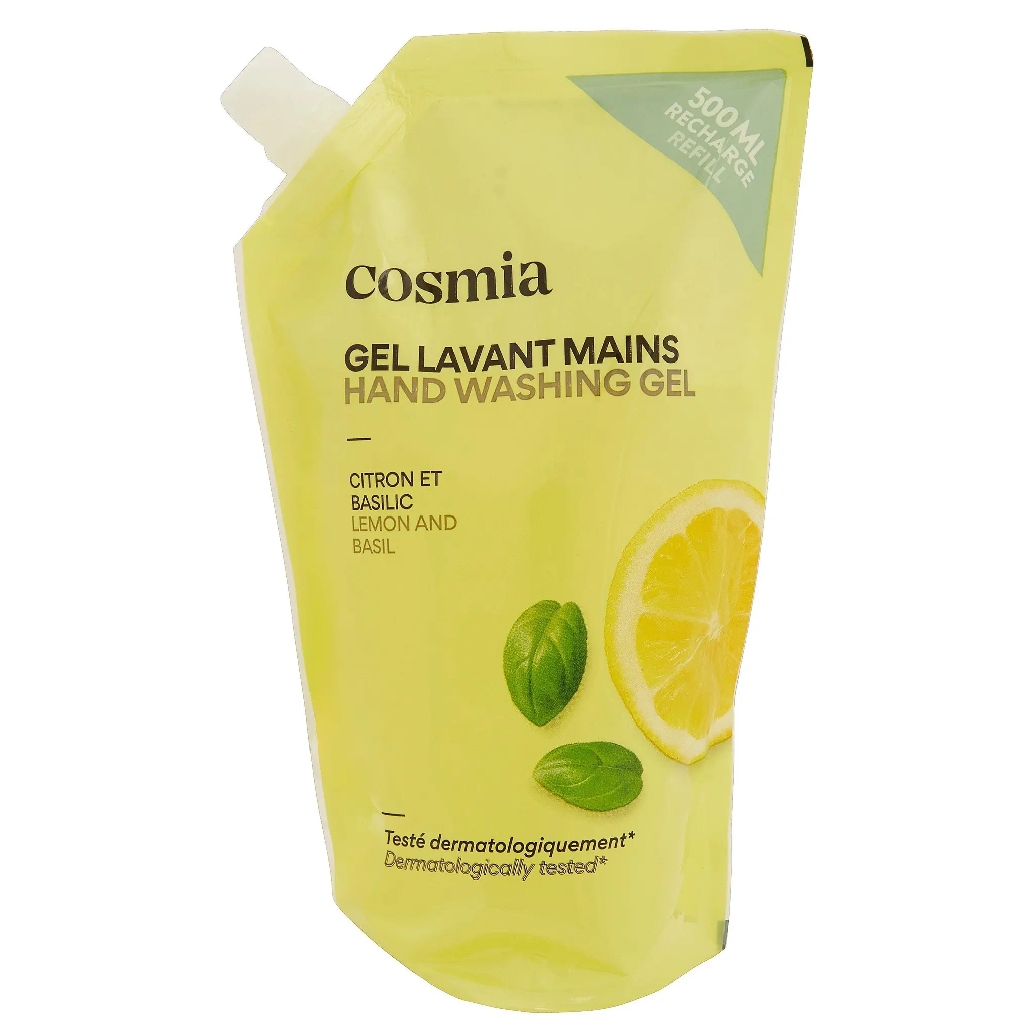 COSMIA Recharge gel lavant mains citron et basilic
