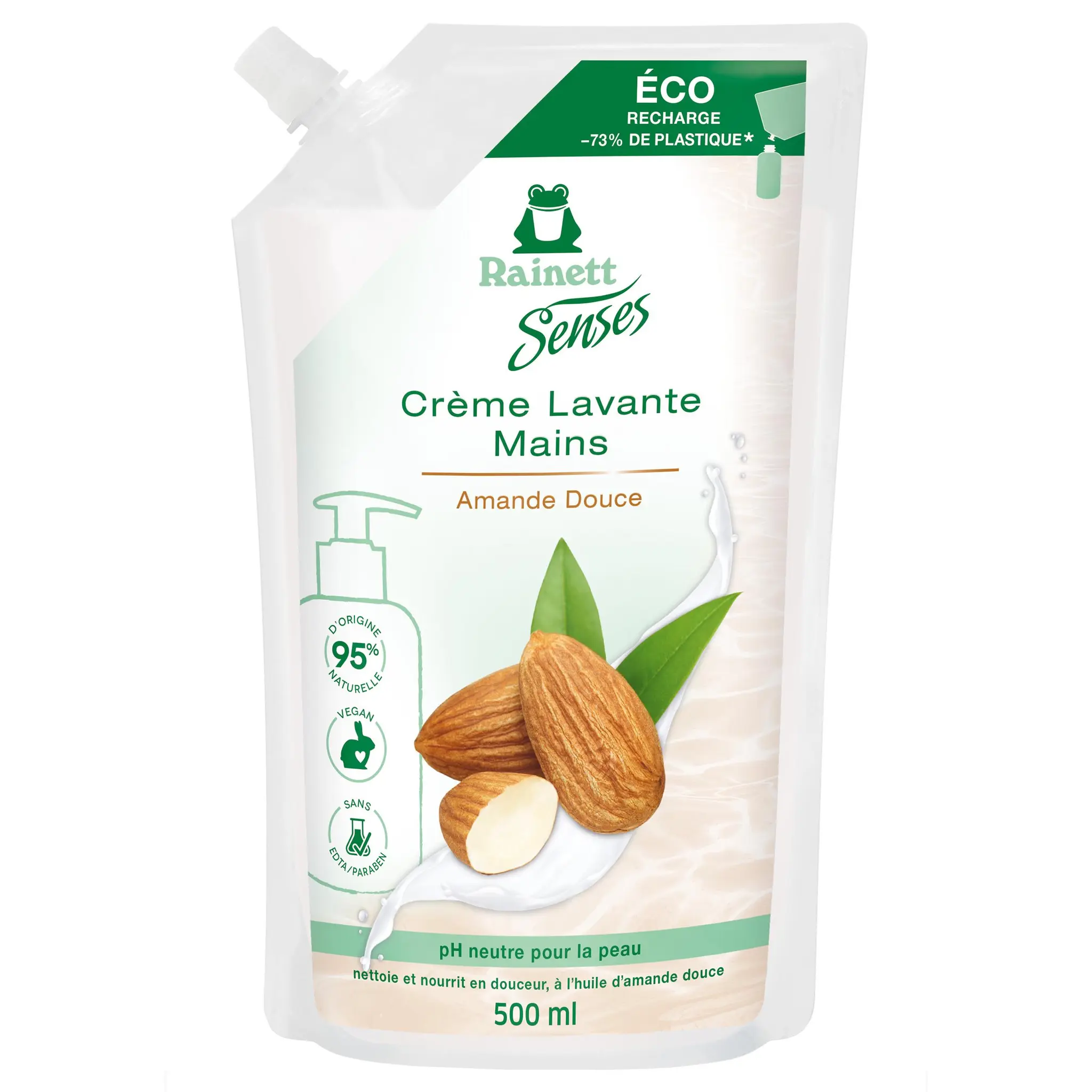 RAINETT Senses Crème lavante mains recharge à l'amande douce