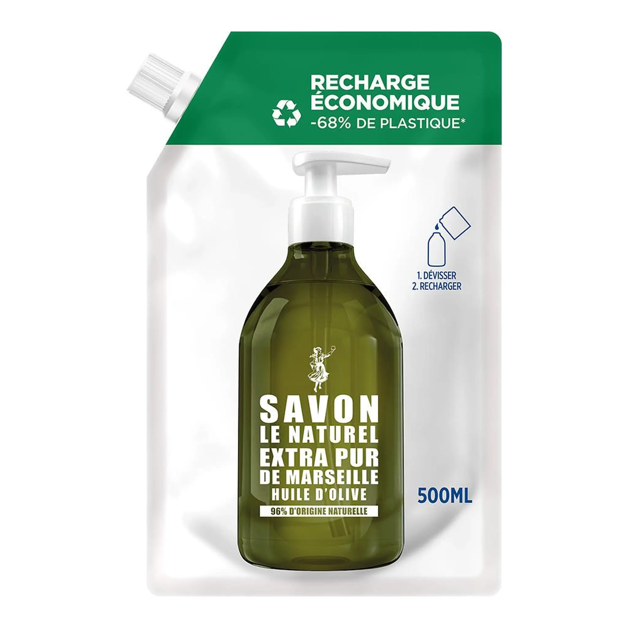 SAVON LE NATUREL Savon liquide antibactérien huile d'olive