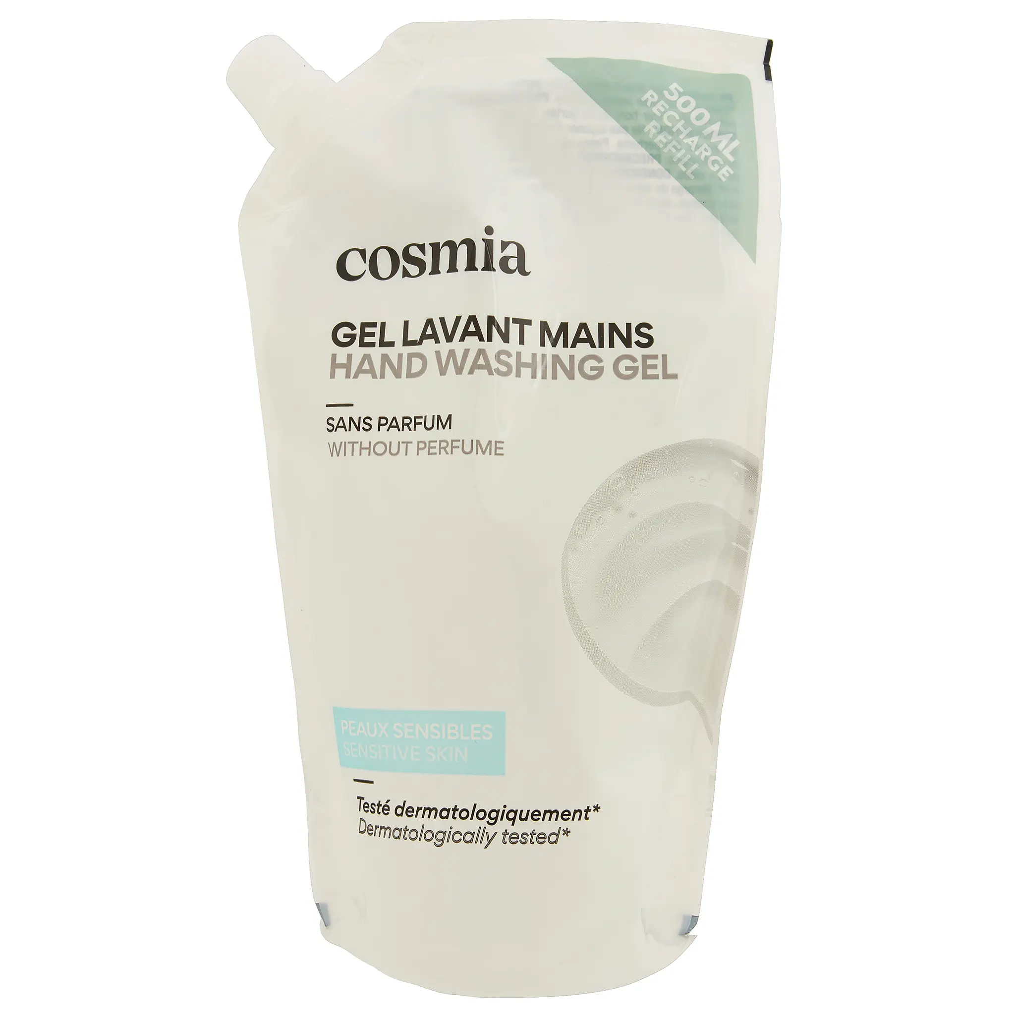 COSMIA Recharge gel lavant mains peaux sensibles sans parfum