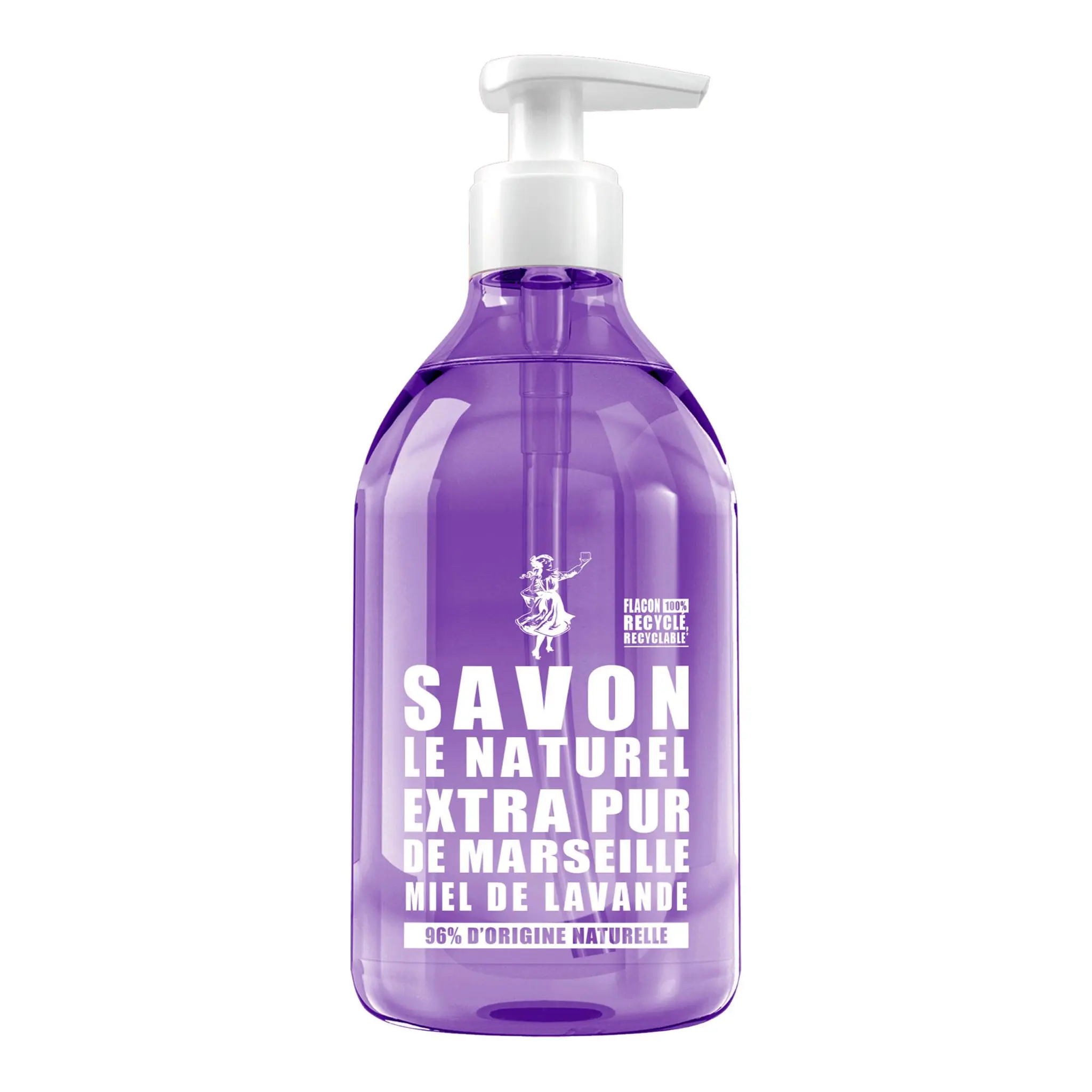 SAVON LE NATUREL Savon liquide mains extra pur de Marseille miel de lavande