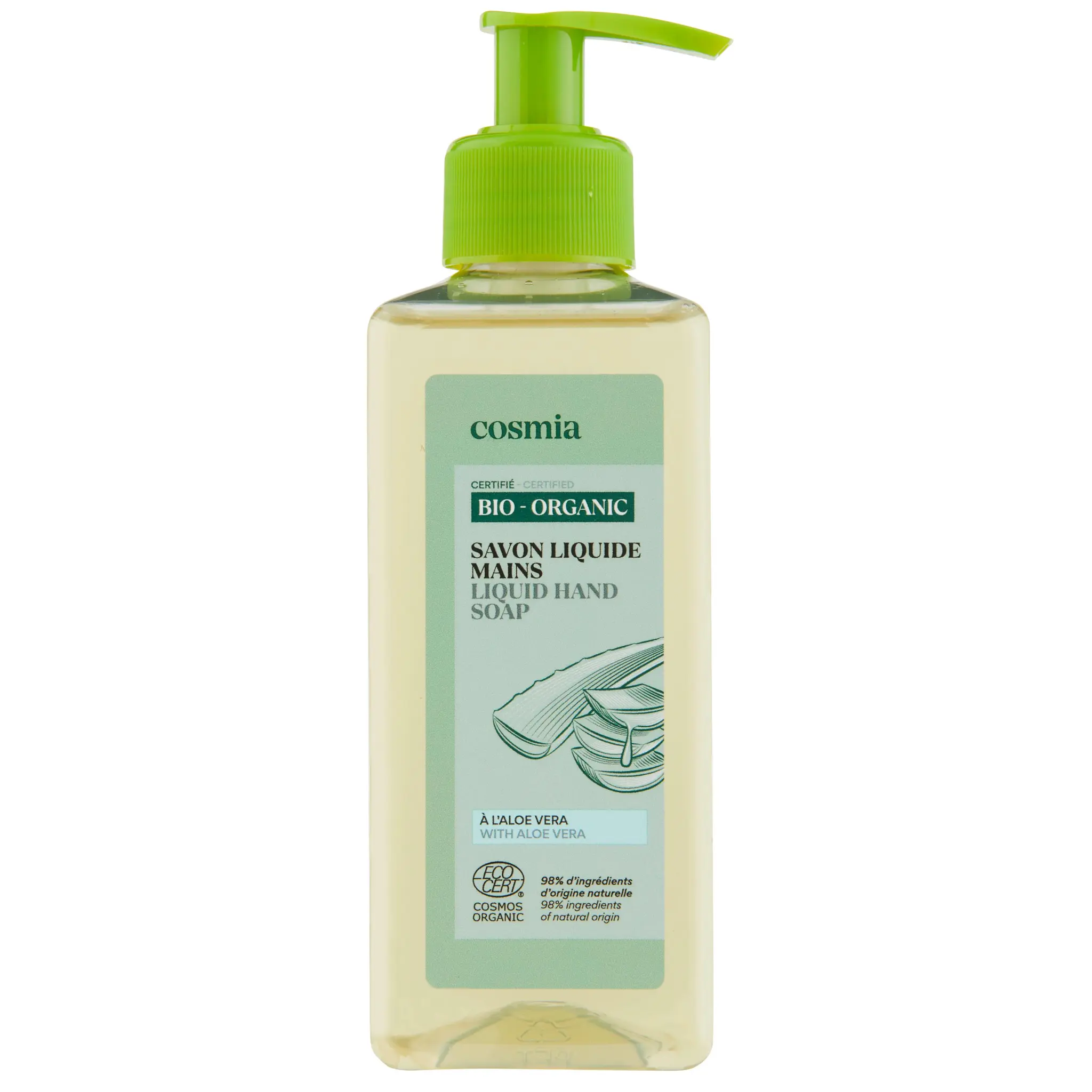 COSMIA BIO Savon liquide mains à l'aloe vera