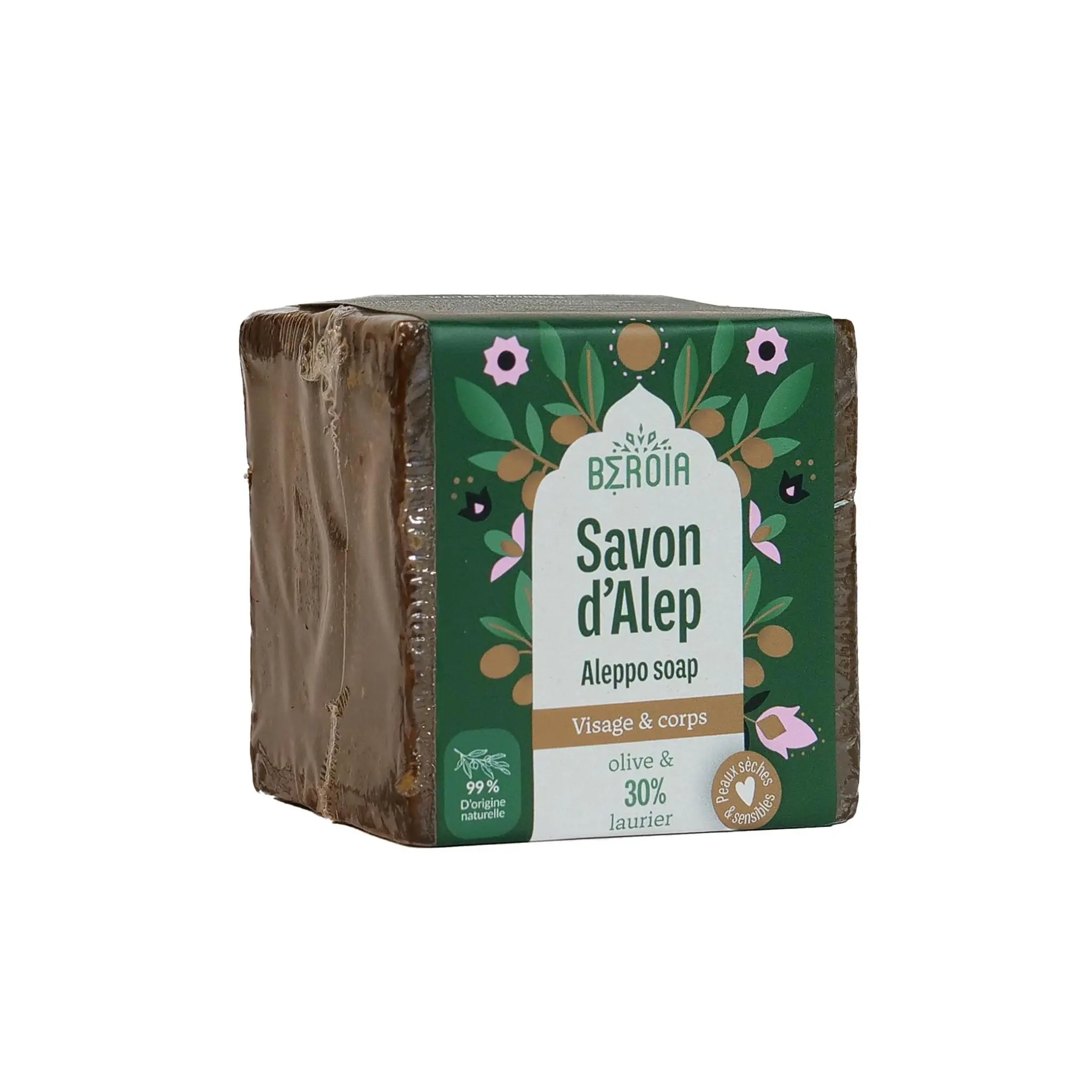 BEROIA Savon d'Alep huiles d'olive et de baies de laurier