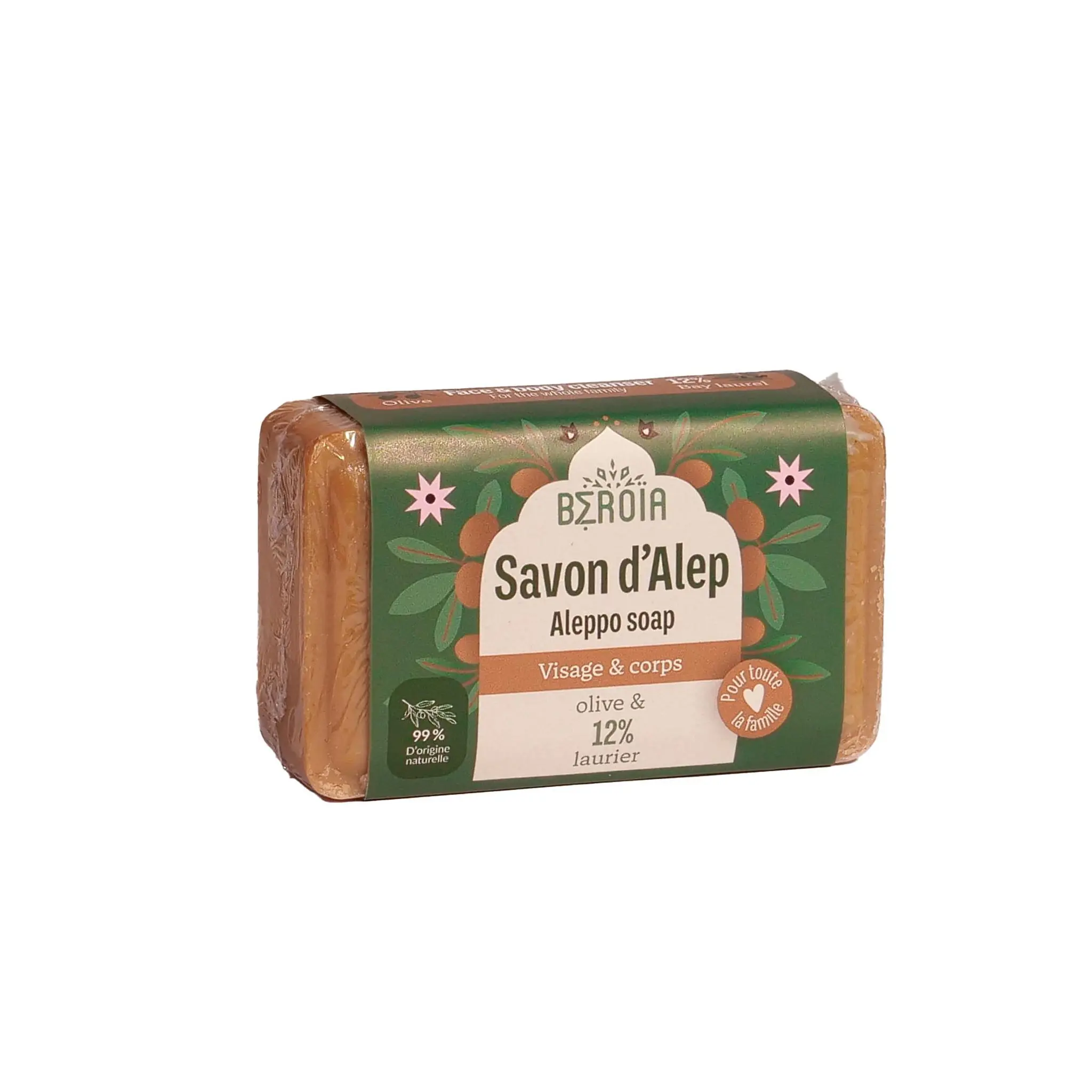 BEROIA Savon d'Alep à l'huiles d'olive et baies de laurier