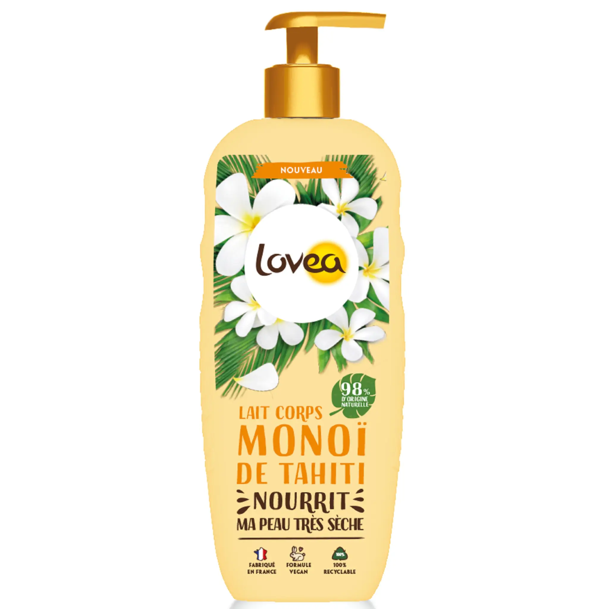 LOVEA Lait corps monoï de Tahiti pour peaux très sèches