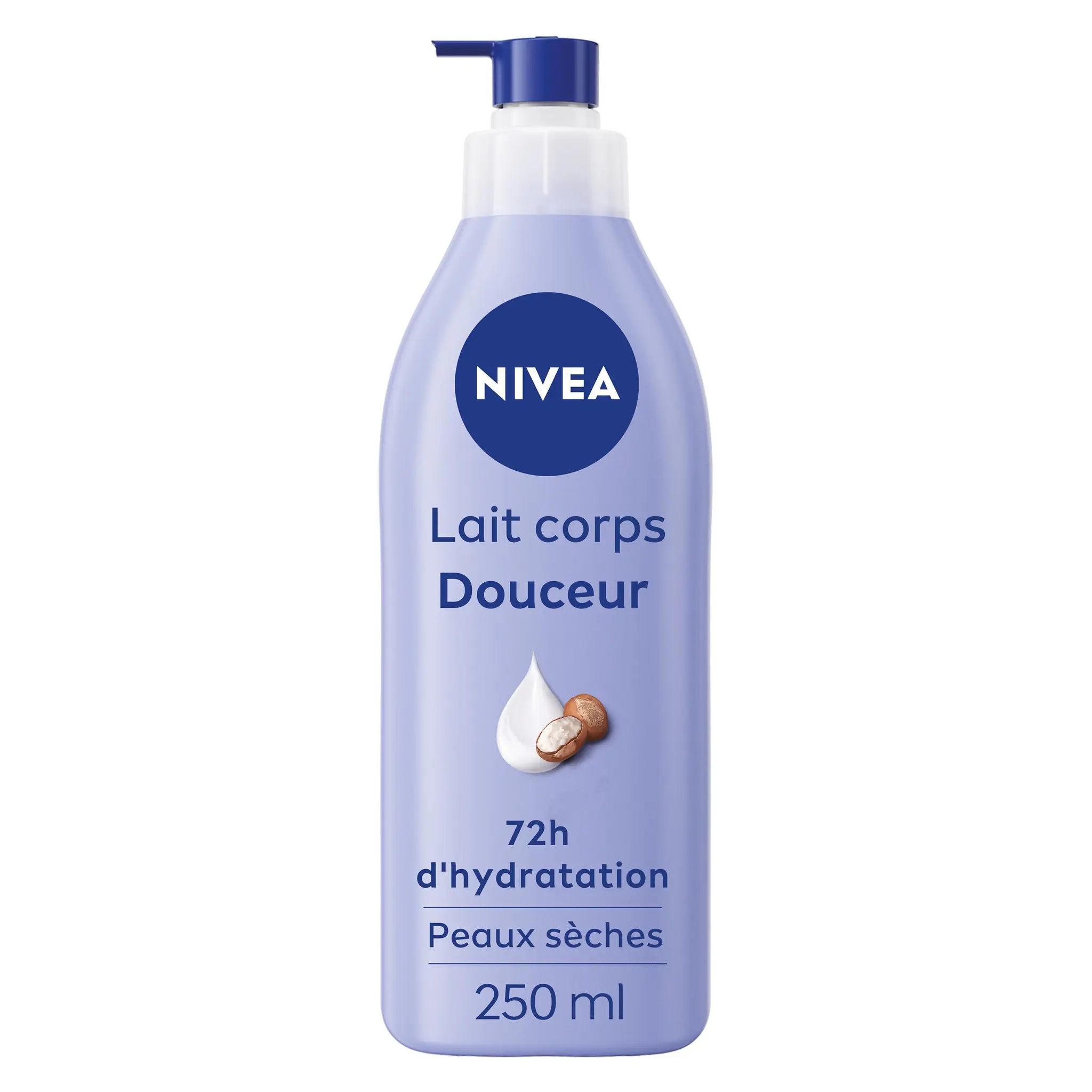 NIVEA Lait corps douceur 72h d'hydratation pour peaux sèches