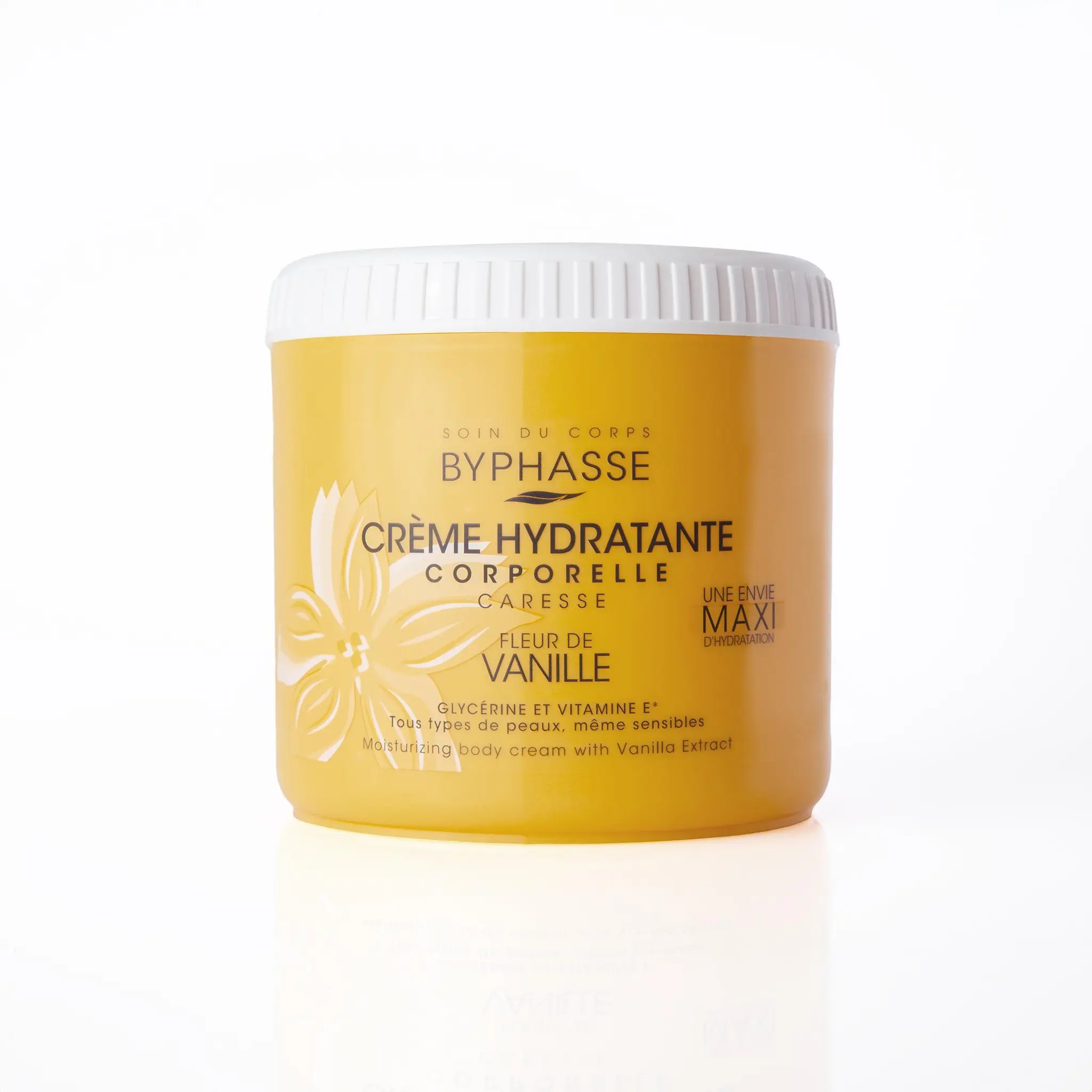BYPHASSE Crème hydratante corporelle caresse fleur de vanille tous types de peaux même sensibles
