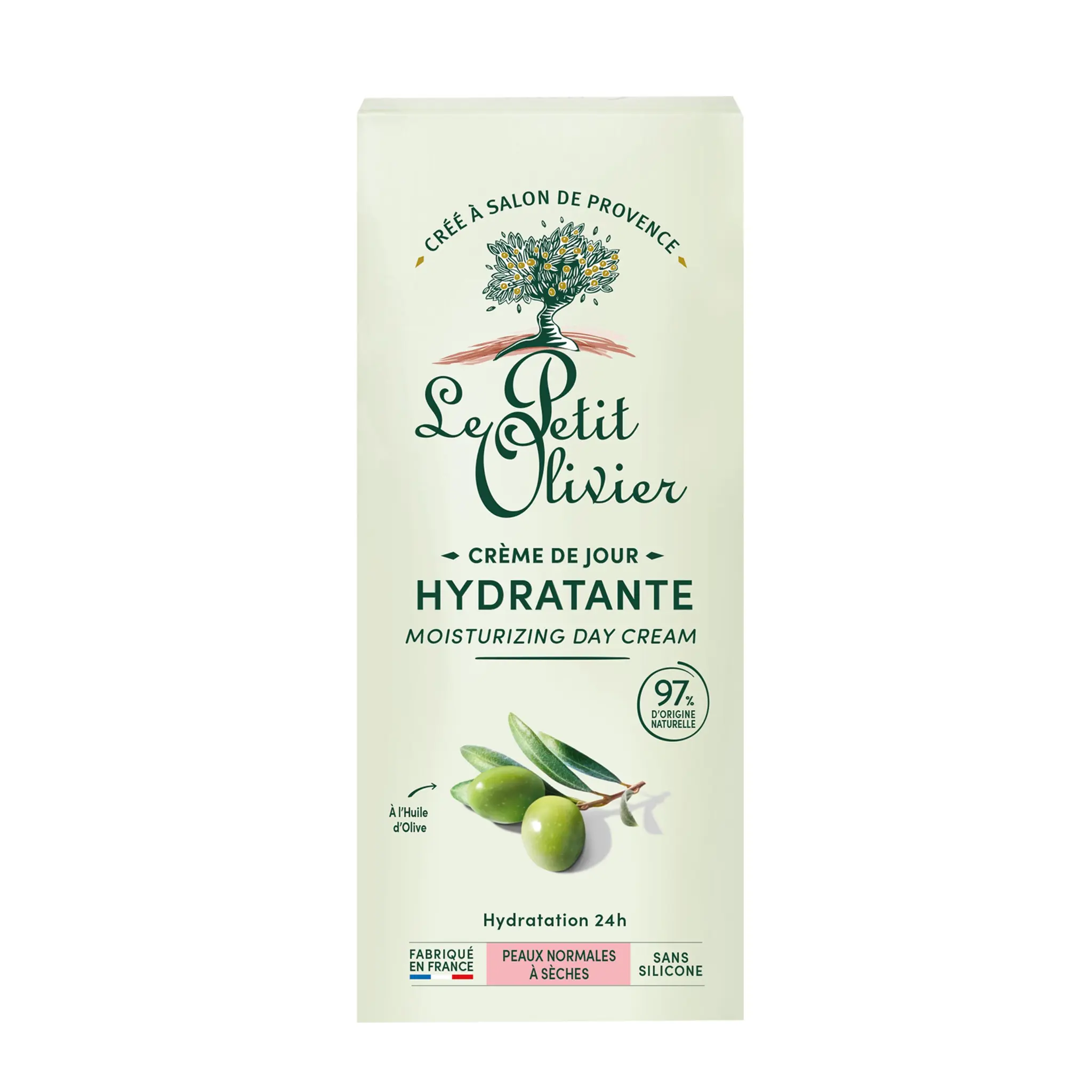 LE PETIT OLIVIER Soin de jour hydratant huile d'olive peaux normales à sèches