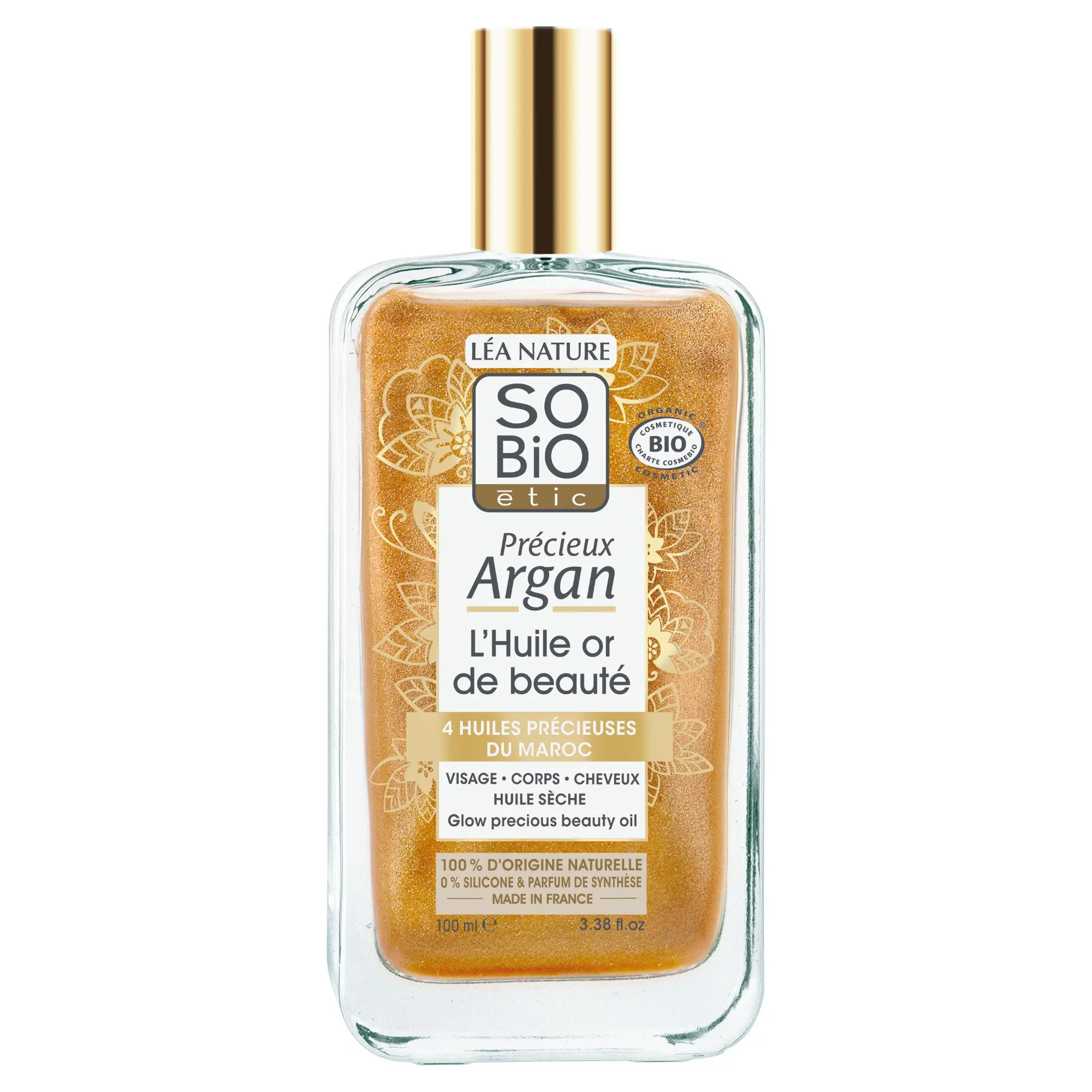 SO BIO ETIC Précieux Argan Huile sèche or de beauté visage corps et cheveux