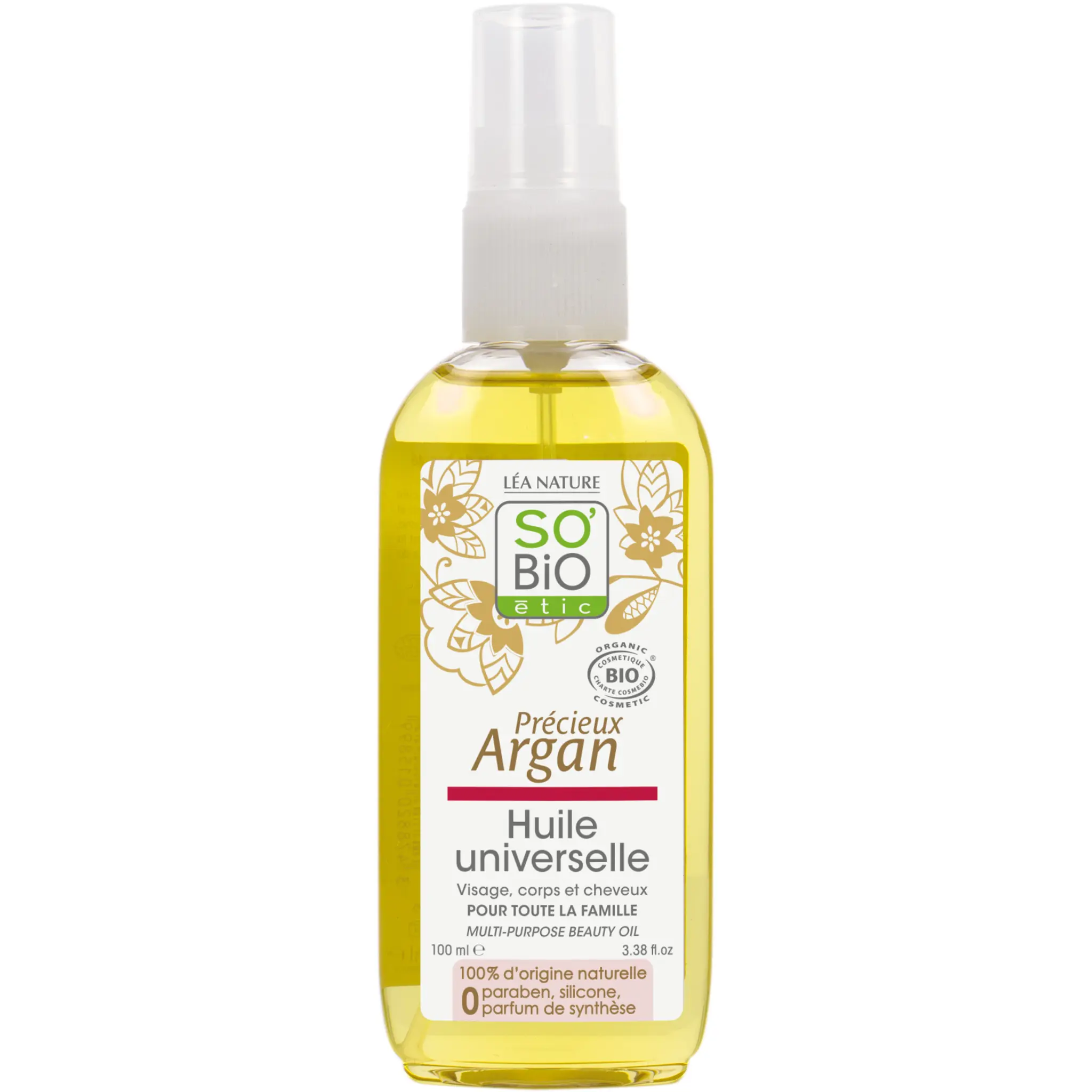 SO BIO ETIC Huile d'argan universelle visage corps et cheveux
