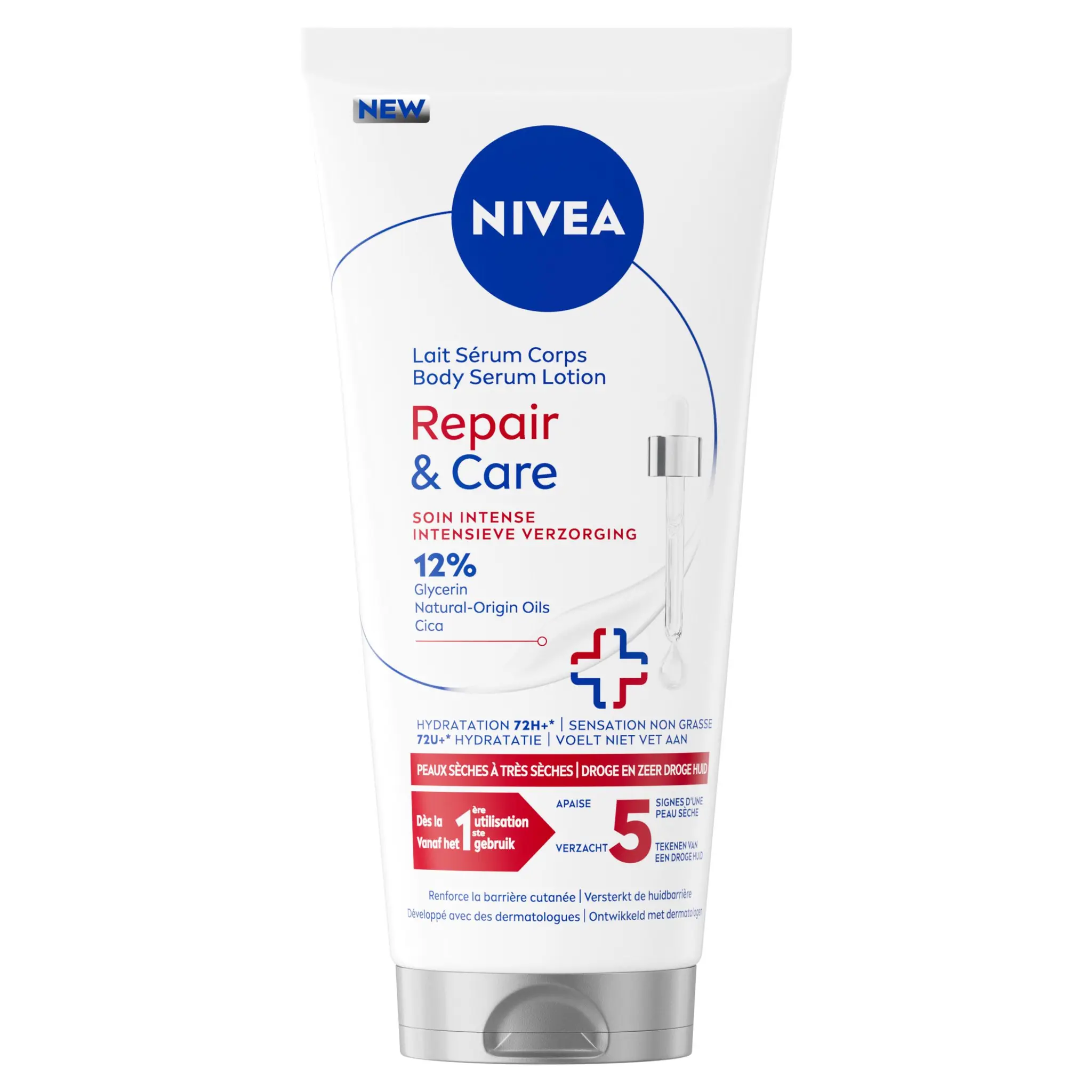 NIVEA Repair & Care Lait sérum corps soin intense peaux sèches à très sèches