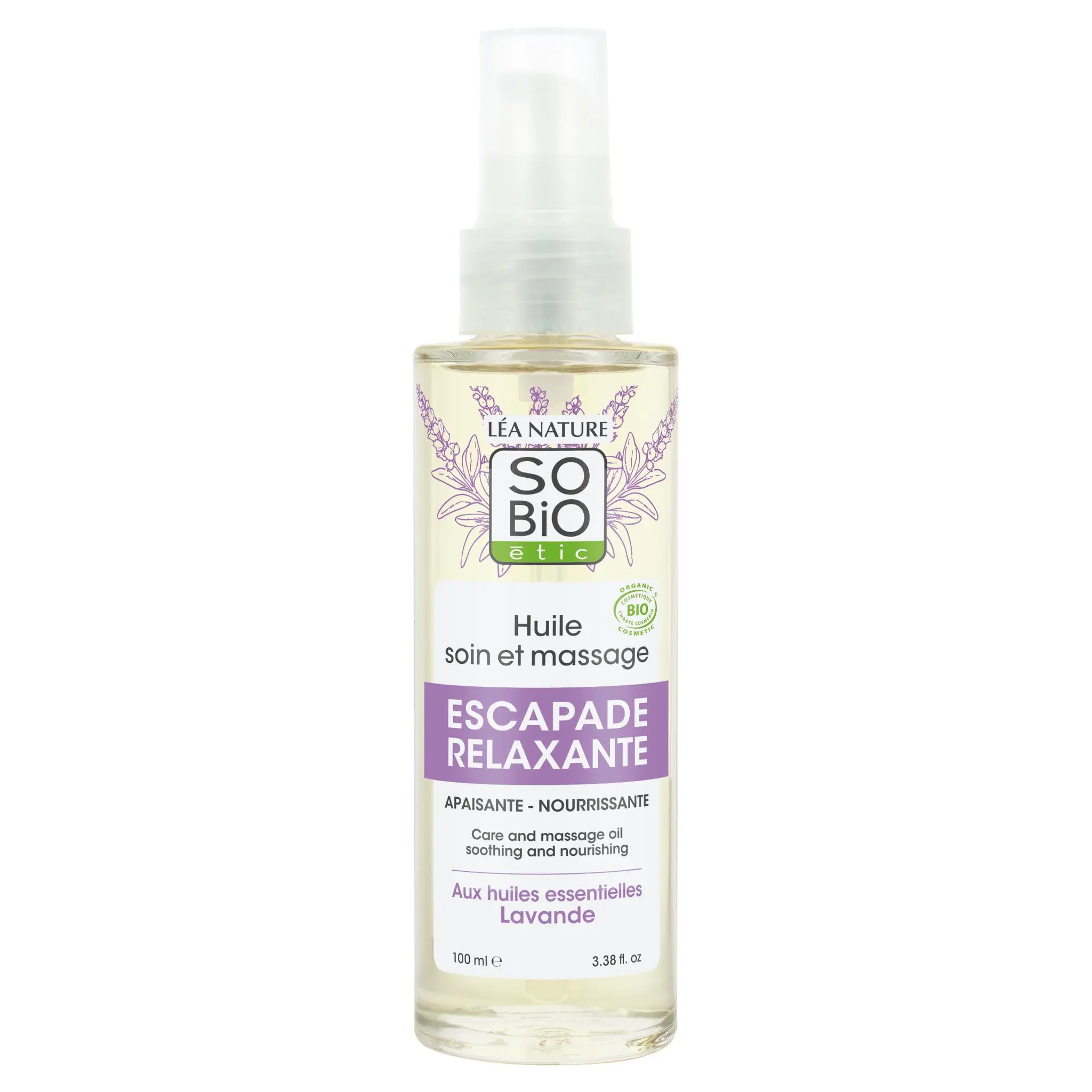 SO BIO ETIC Escapade Relaxante Huile de soin et massage bio aux huiles essentielles de lavande