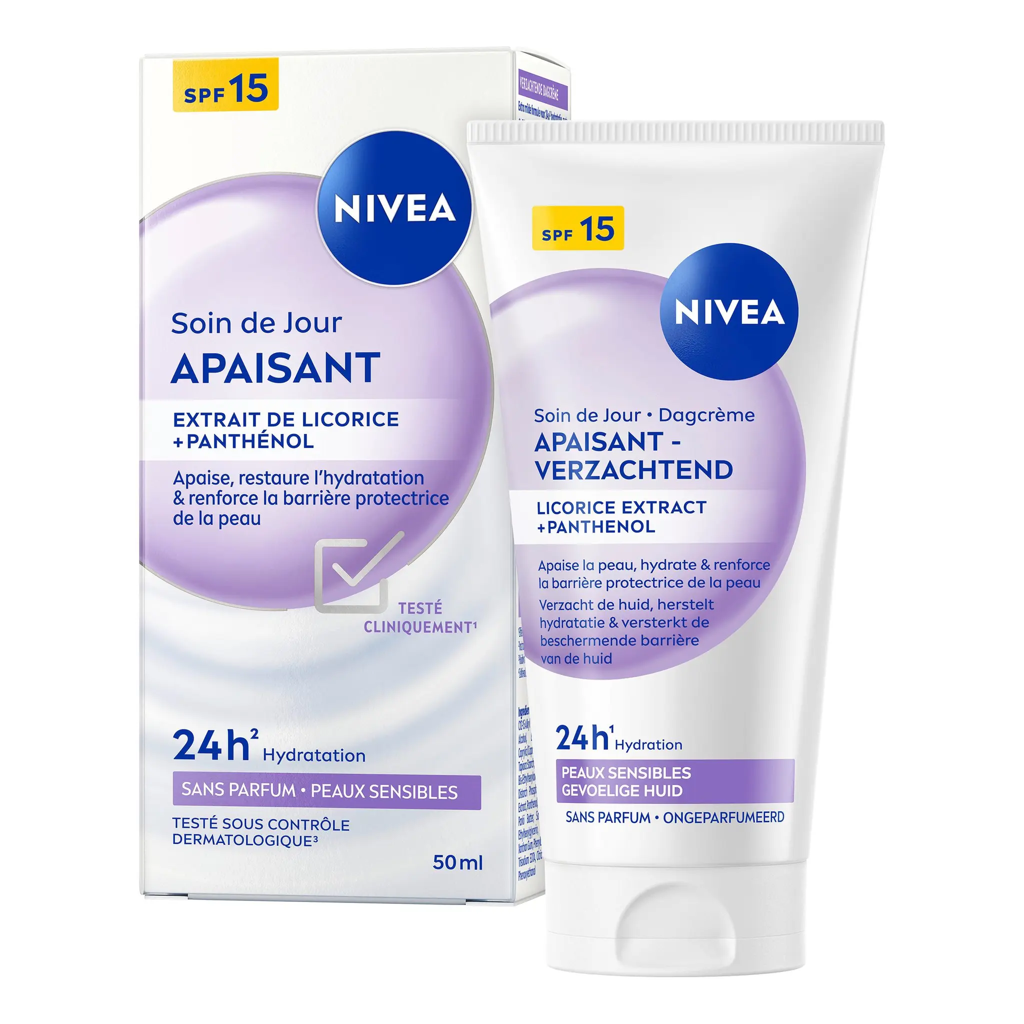 NIVEA Essentials soin de jour hydratant apaisant FPS15 peaux sensibles