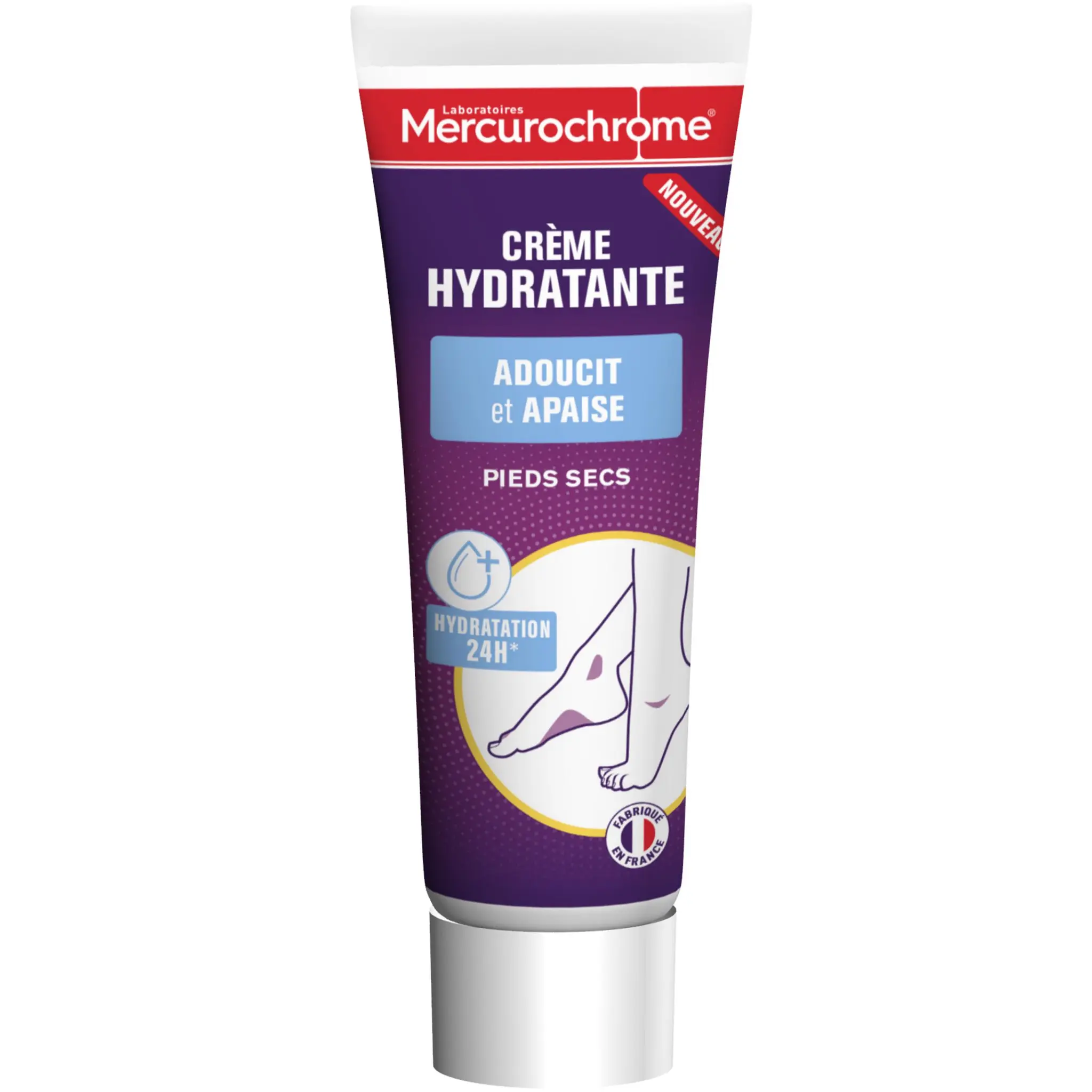 MERCUROCHROME Crème hydratante pieds secs adoucit et apaise