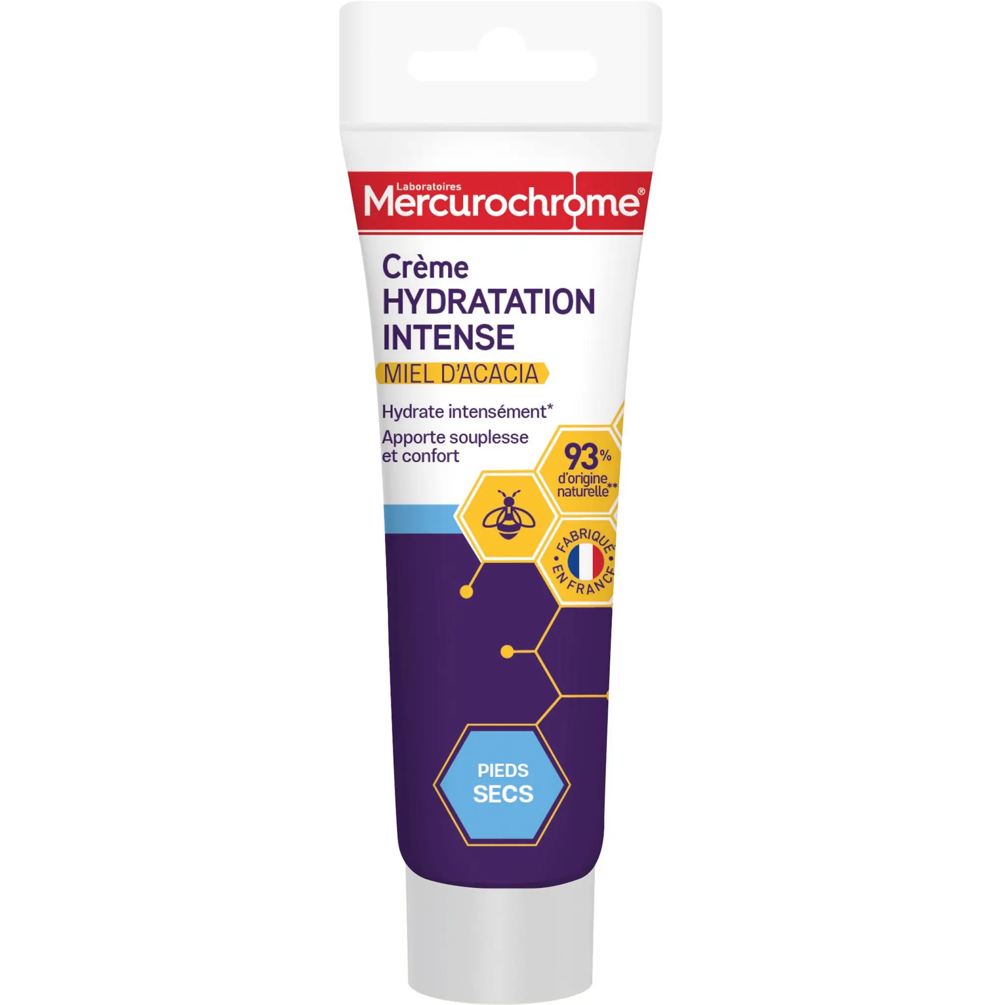 MERCUROCHROME Crème hydratation intense au miel d'acacia pieds secs