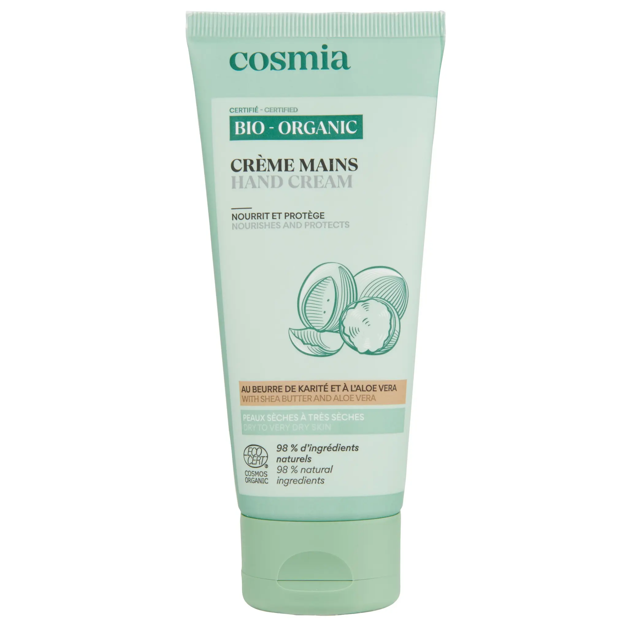 COSMIA Crème mains bio au beurre de karité et aloe vera