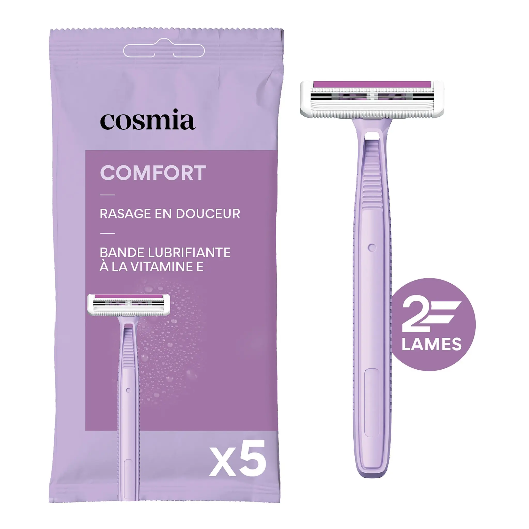 COSMIA Rasoirs jetables confort pour femme