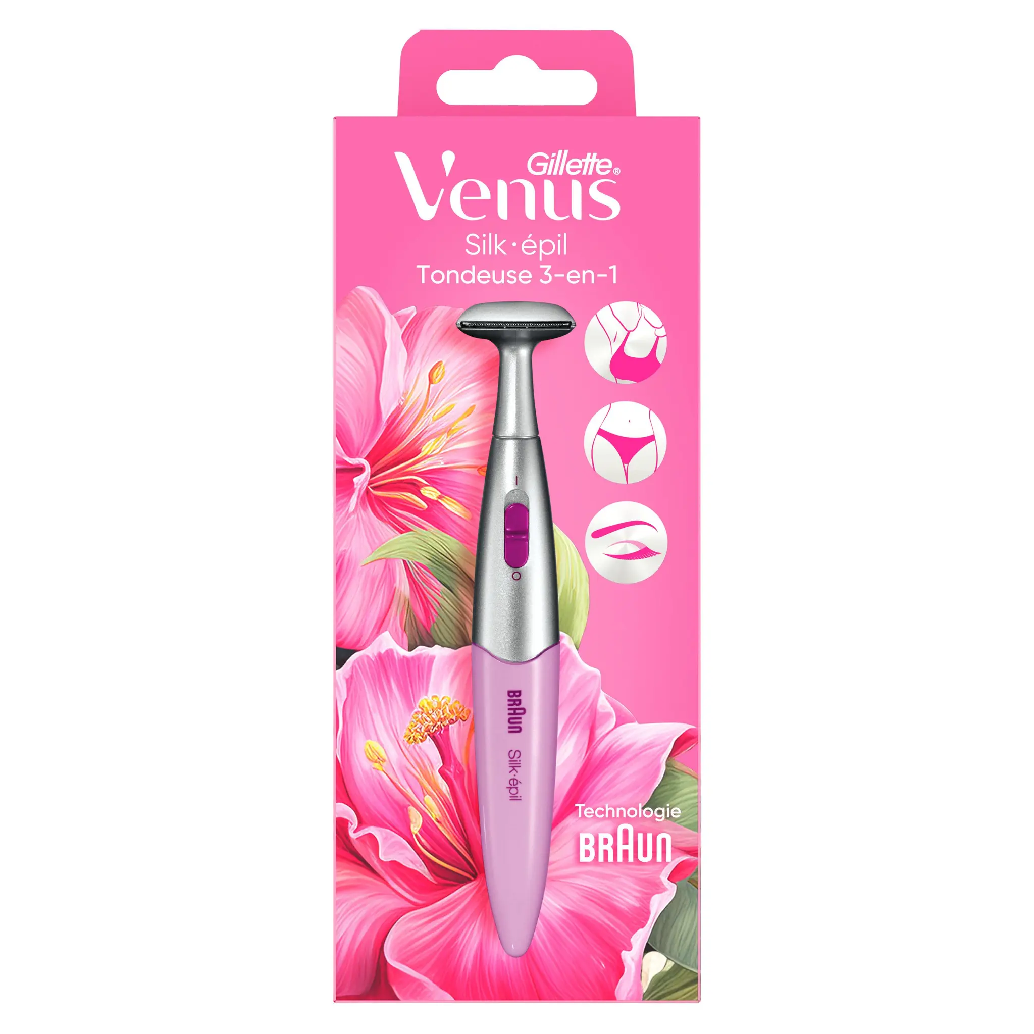 GILLETTE Venus silk epil tondeuse 3en1 technologie Braun