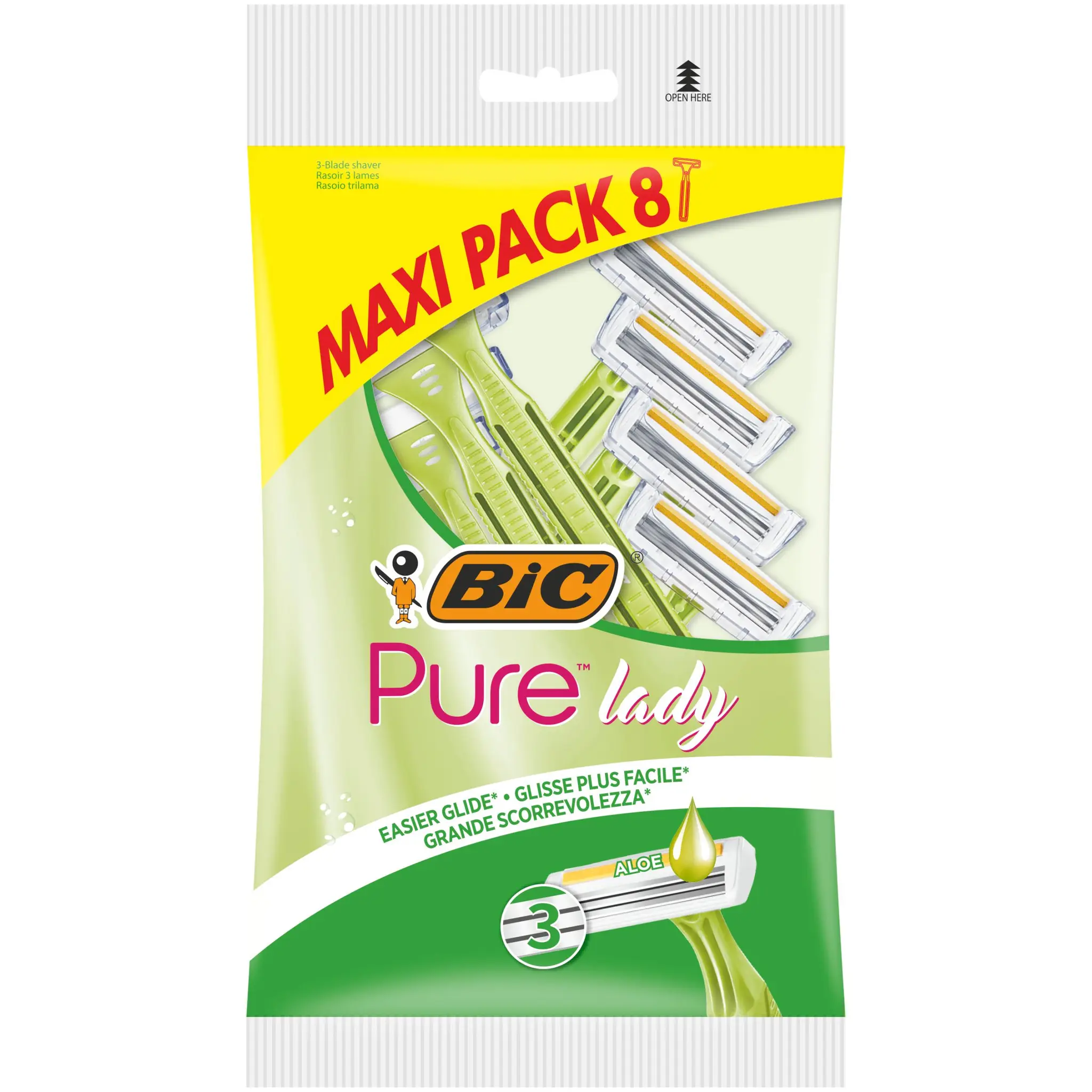 BIC Pure 3 Lady Rasoirs jetables 3 lames aloe