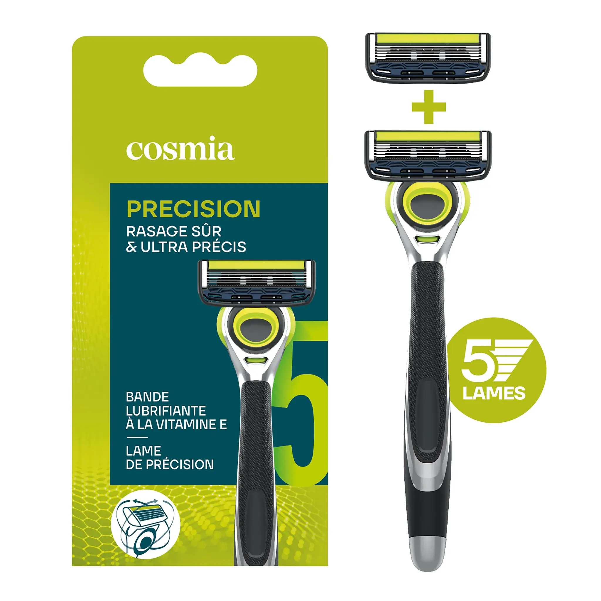COSMIA MEN Rasoir 5 lames Flex+