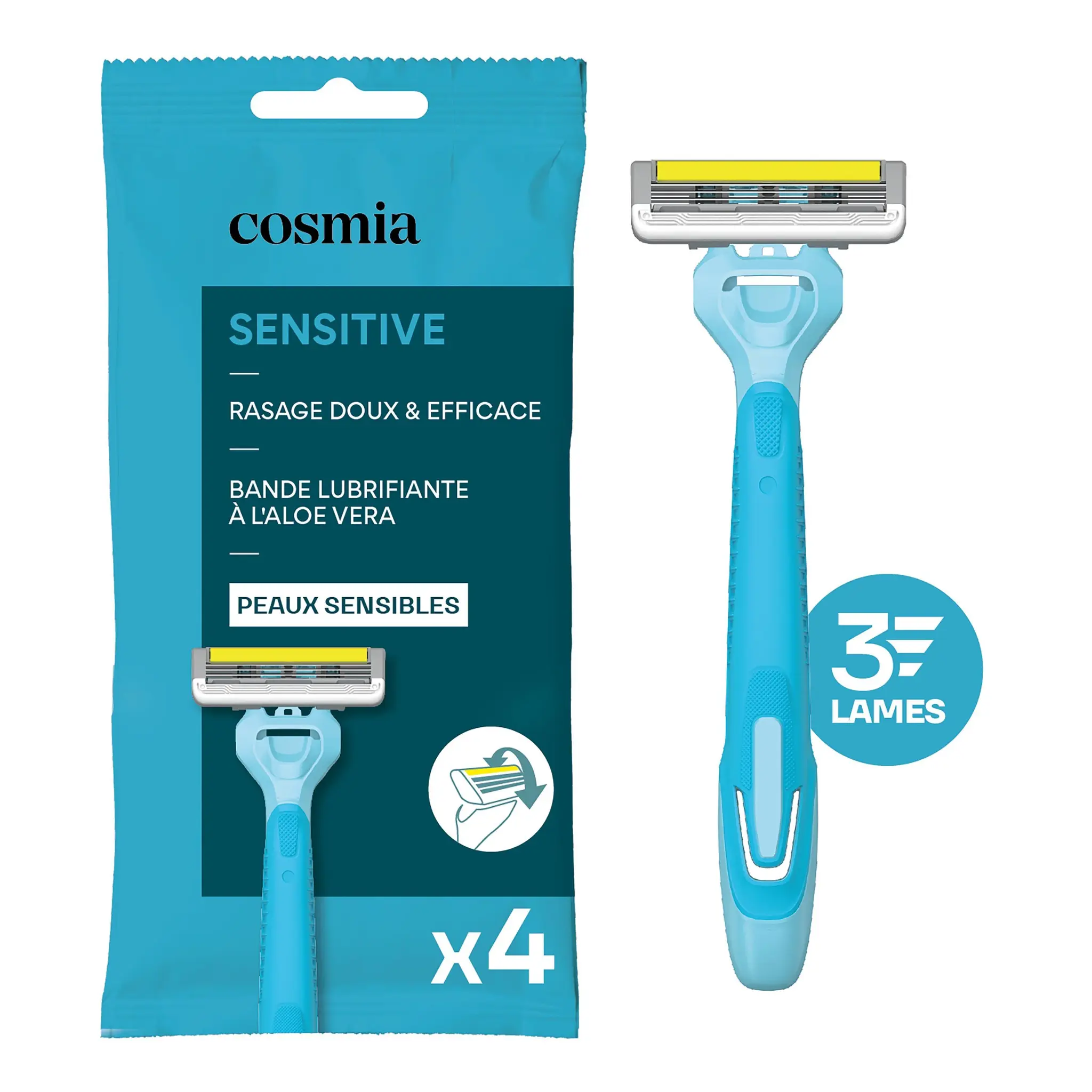 COSMIA Rasoir jetable 3 lames
