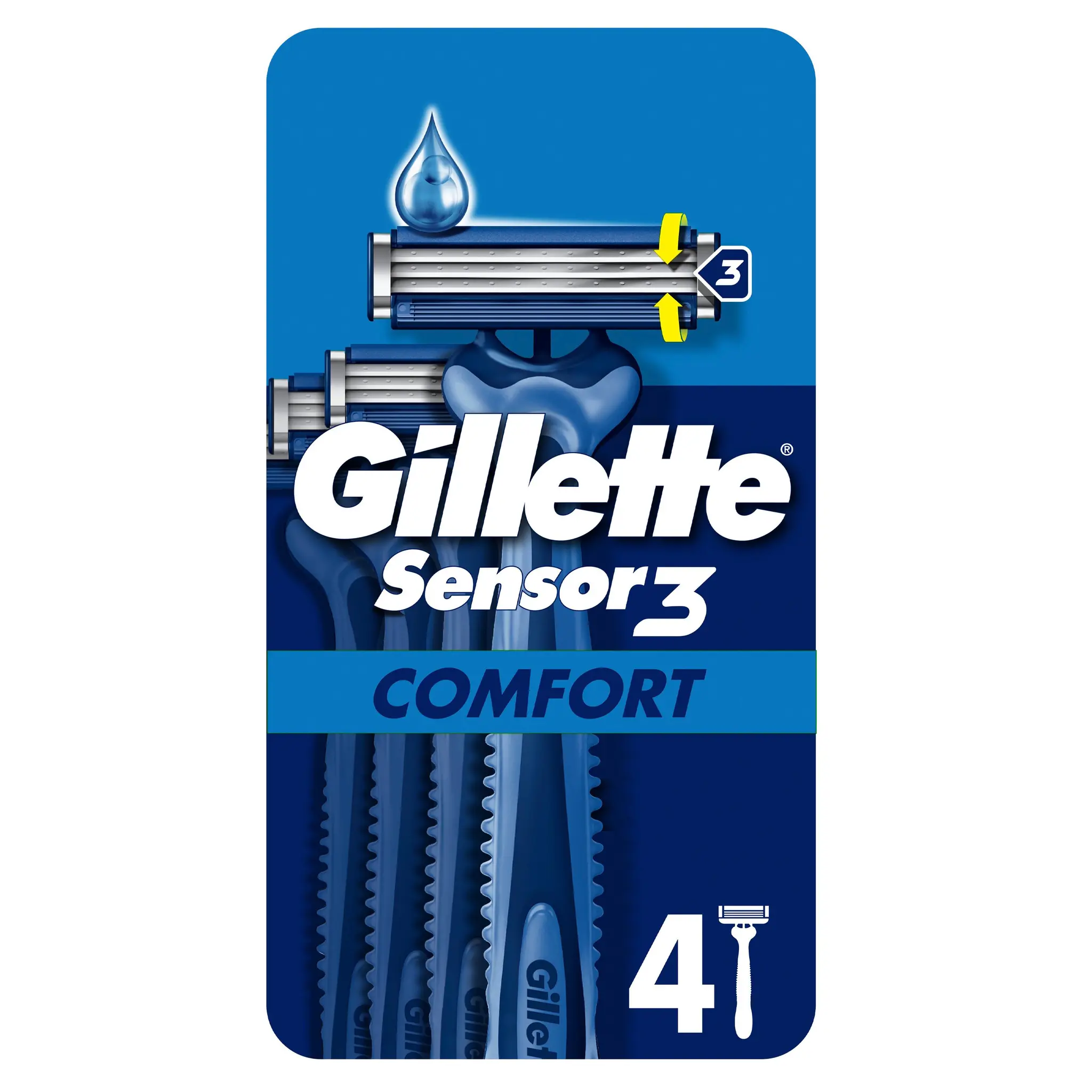 GILLETTE Rasoirs jetables sensor3 comfort