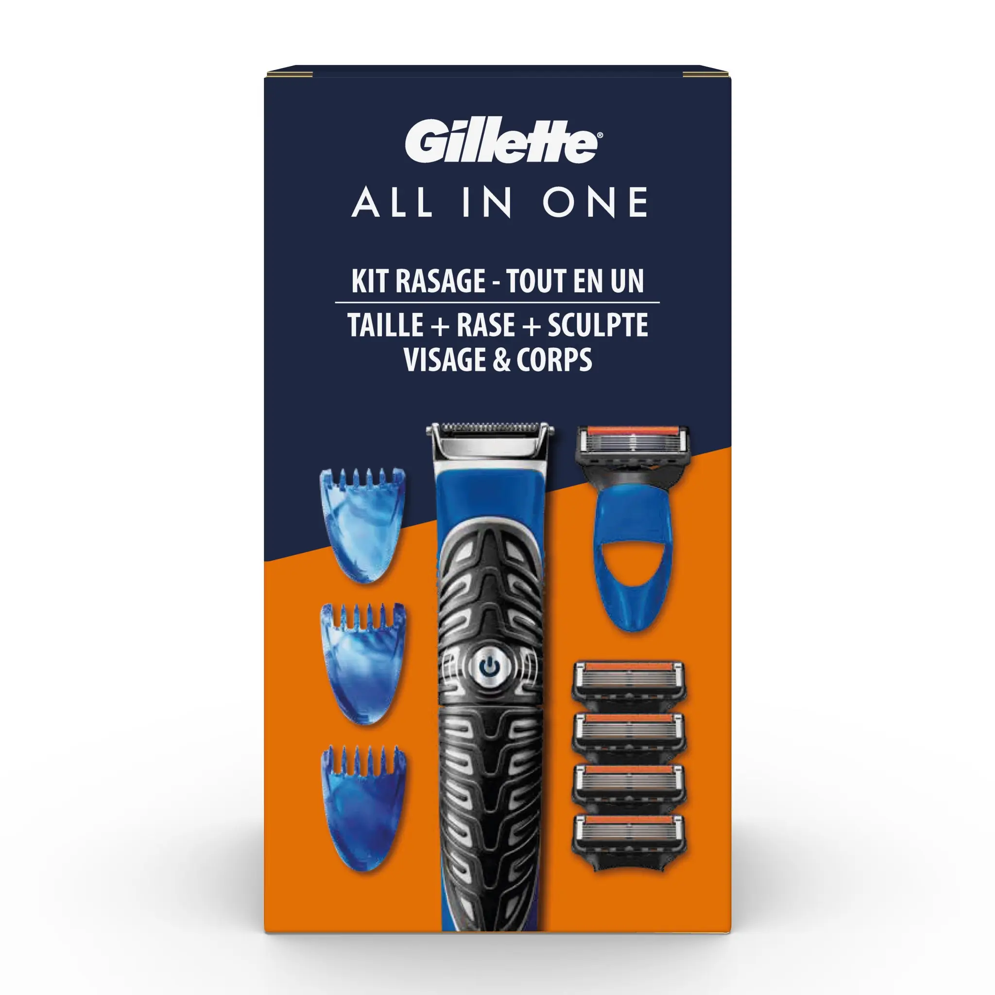 GILLETTE Kit rasage tout en un : taille rase sclupte