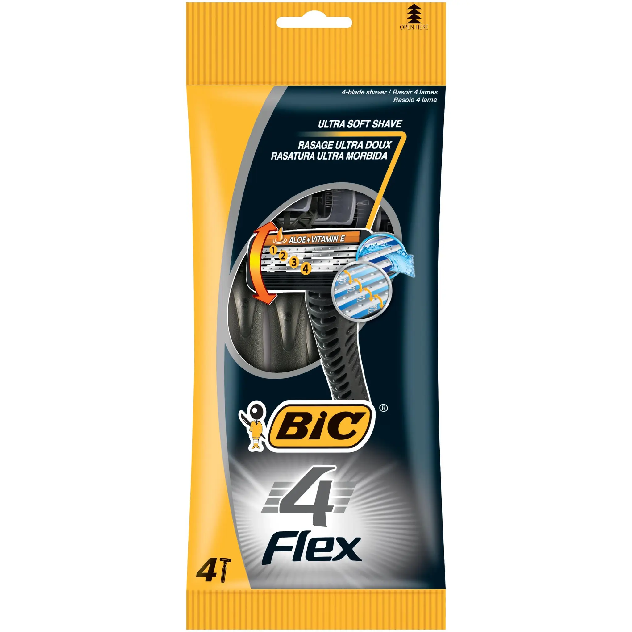 BIC Flex 4 rasoirs jetables