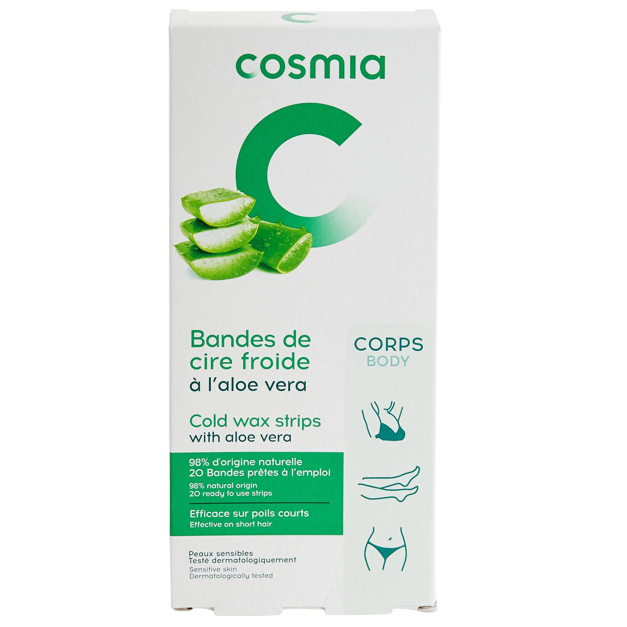 COSMIA Bandes de cire froide corps peaux sensibles