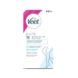 VEET Pure Bandes de cire jambes et corps peaux sensibles