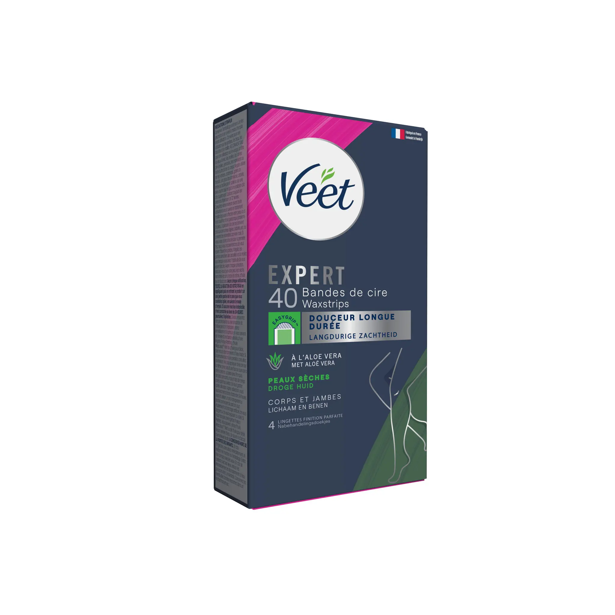 VEET Expert Bandes de cire peaux sèches