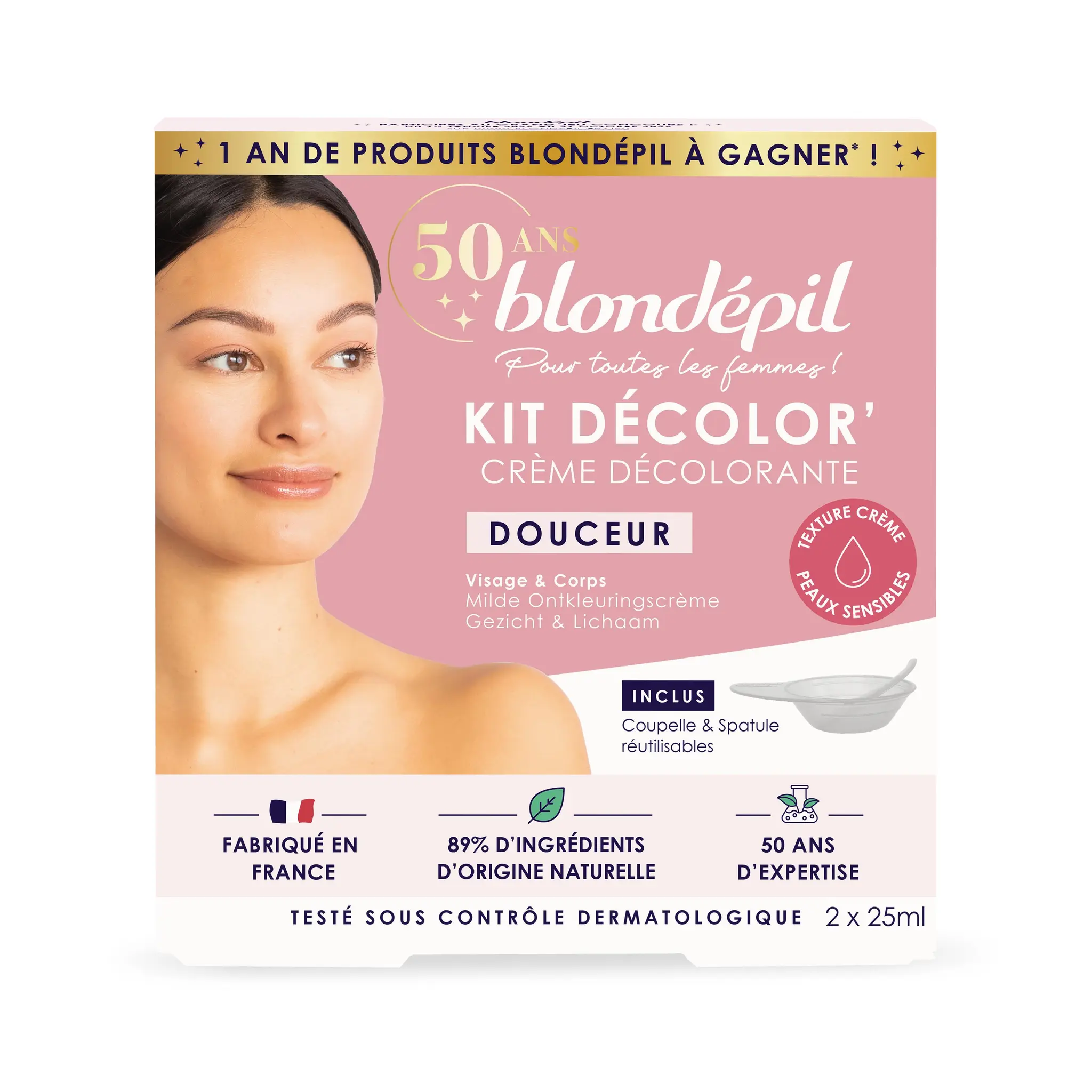 BLONDEPIL Decolor' sensitive Crème décolorante visage pour peaux sensibles