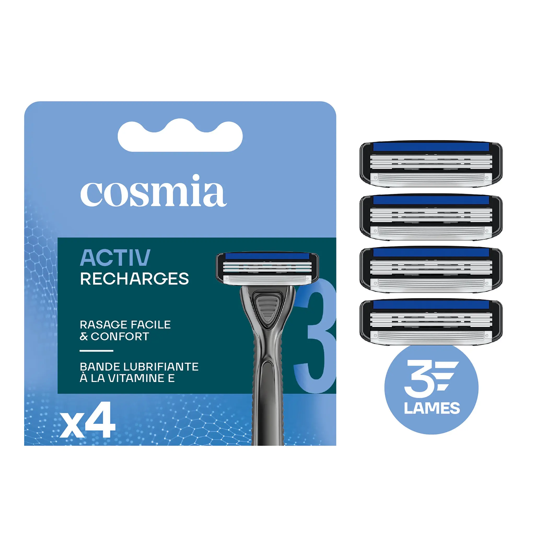 COSMIA MEN Recharges 3 lames de rasoir activ3 & precision5