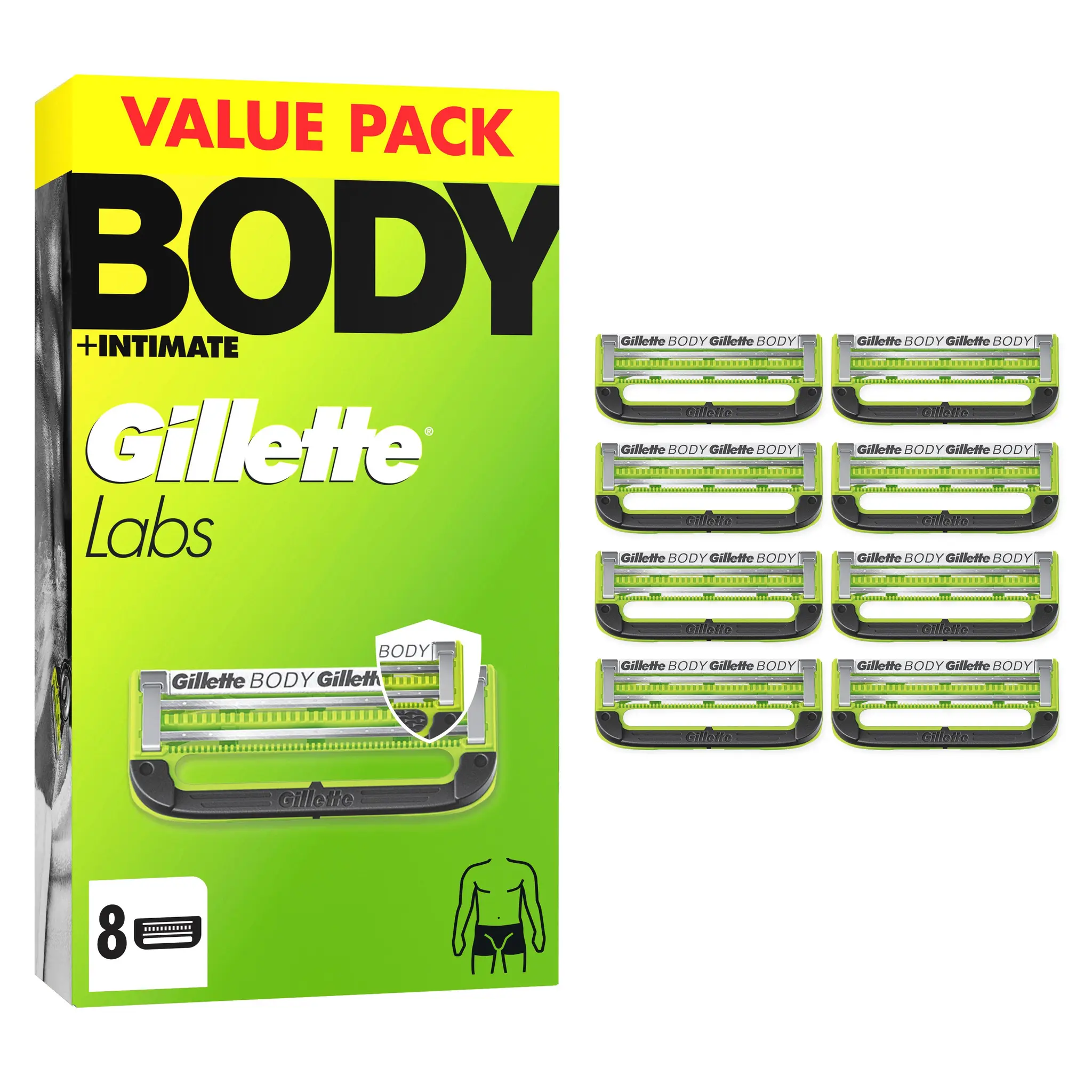 GILLETTE Labs Recharges de lames pour rasage corpore