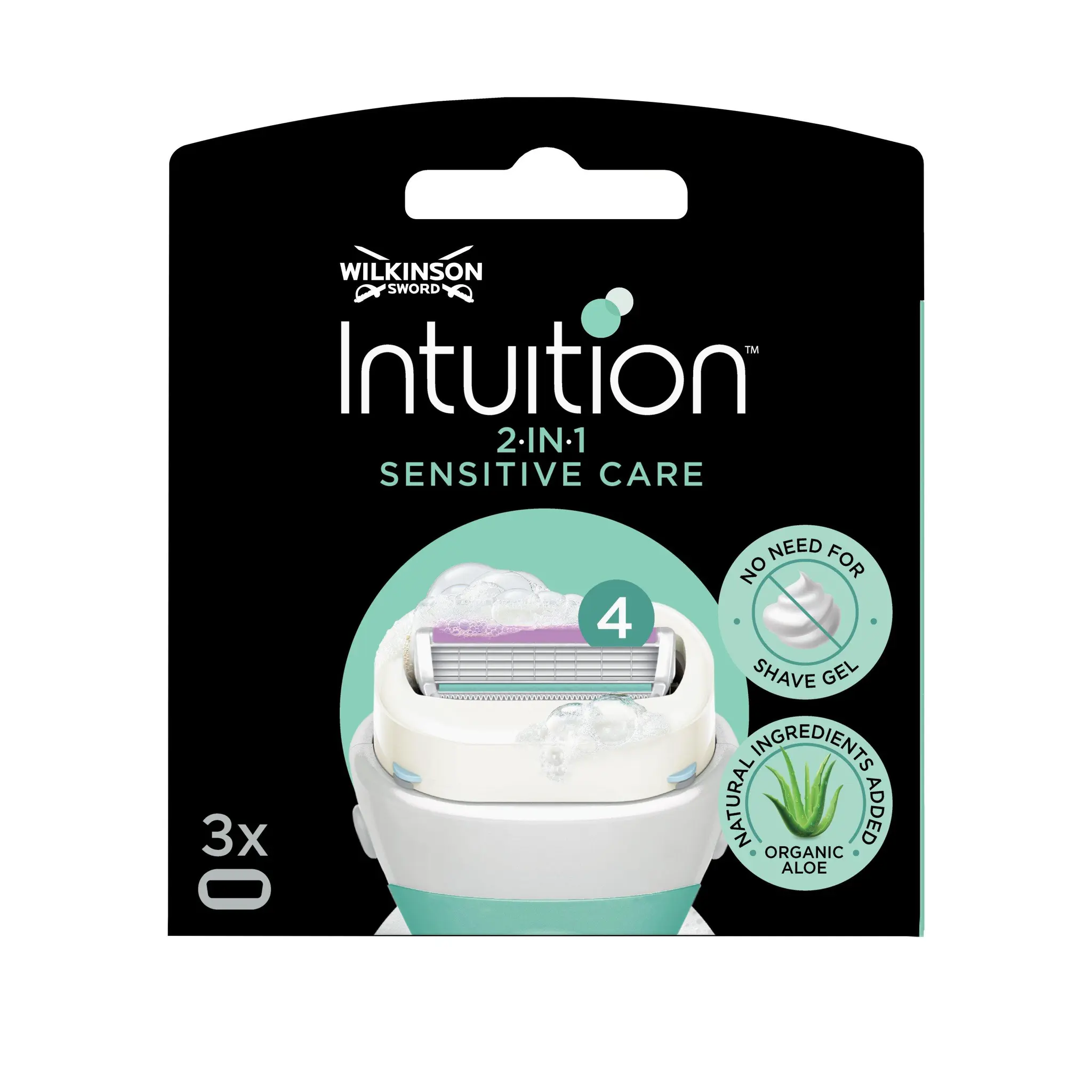 WILKINSON Intuition 2 en 1 Sensitive Care recharges lames de rasoirs 4 lames
