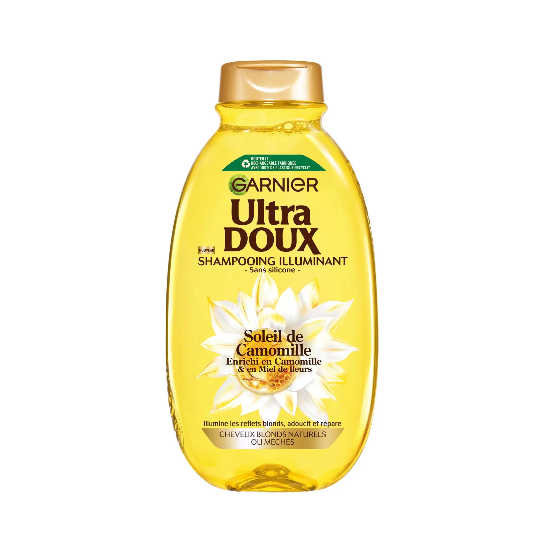GARNIER ULTRA DOUX Shampoing illuminant à la camomille pour cheveux blonds ou méchés