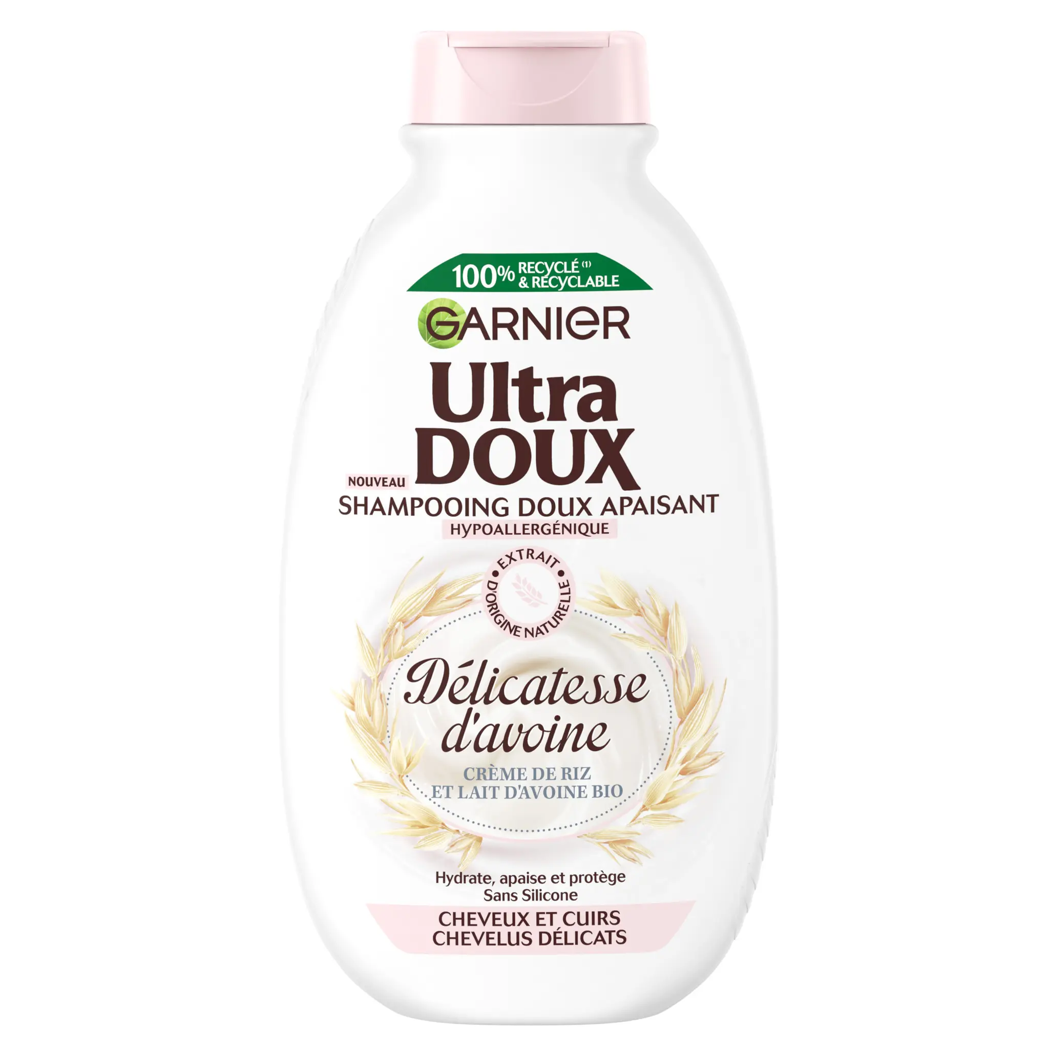 GARNIER ULTRA DOUX Shampoing doux apaisant cheveux et cuirs chevelus délicats
