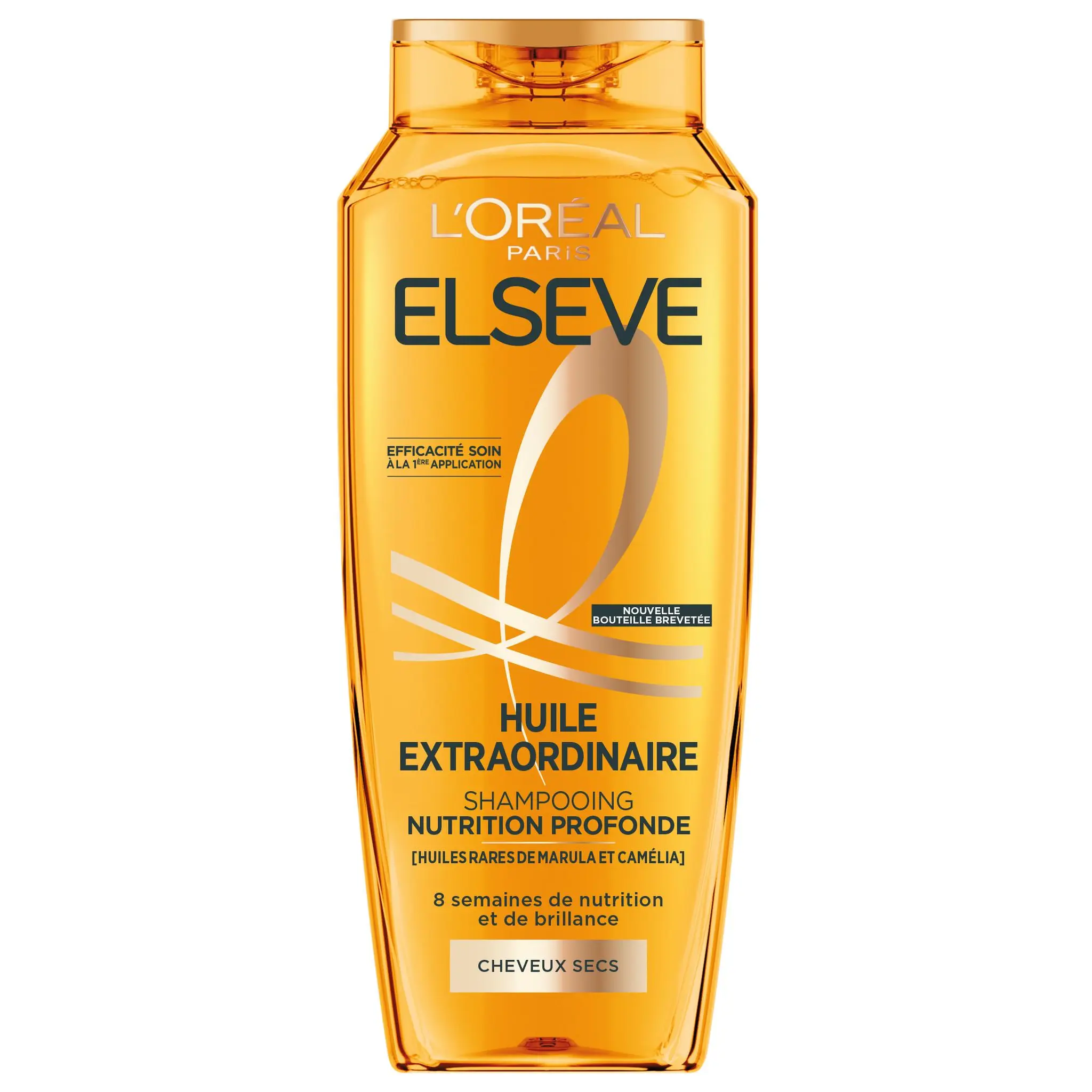 ELSEVE Huile Extraordinaire Shampoing nutrition profonde huiles rares de marula et camélia cheveux secs