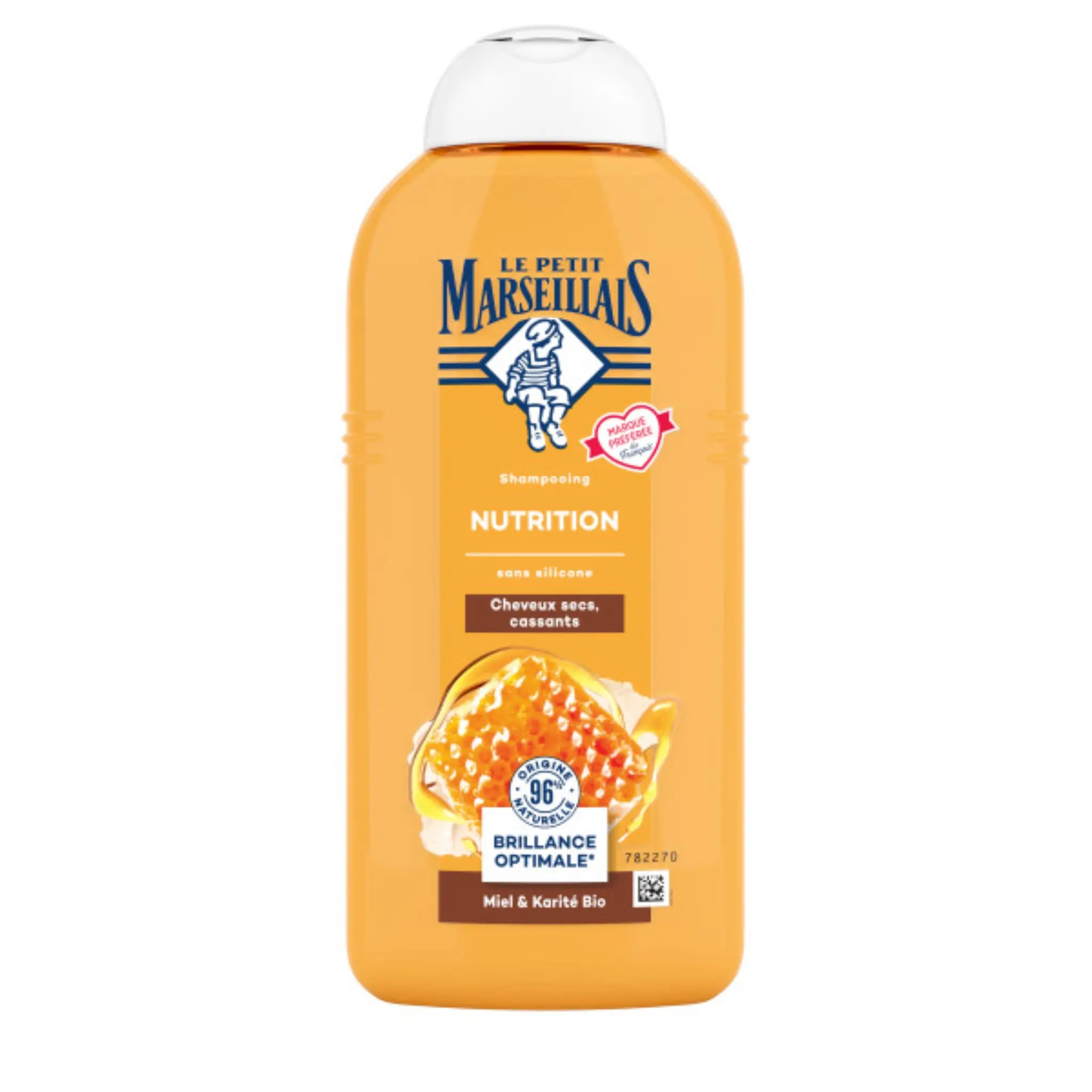 LE PETIT MARSEILLAIS Shampoing nutrition miel et karité bio sans silicone cheveux secs et cassants