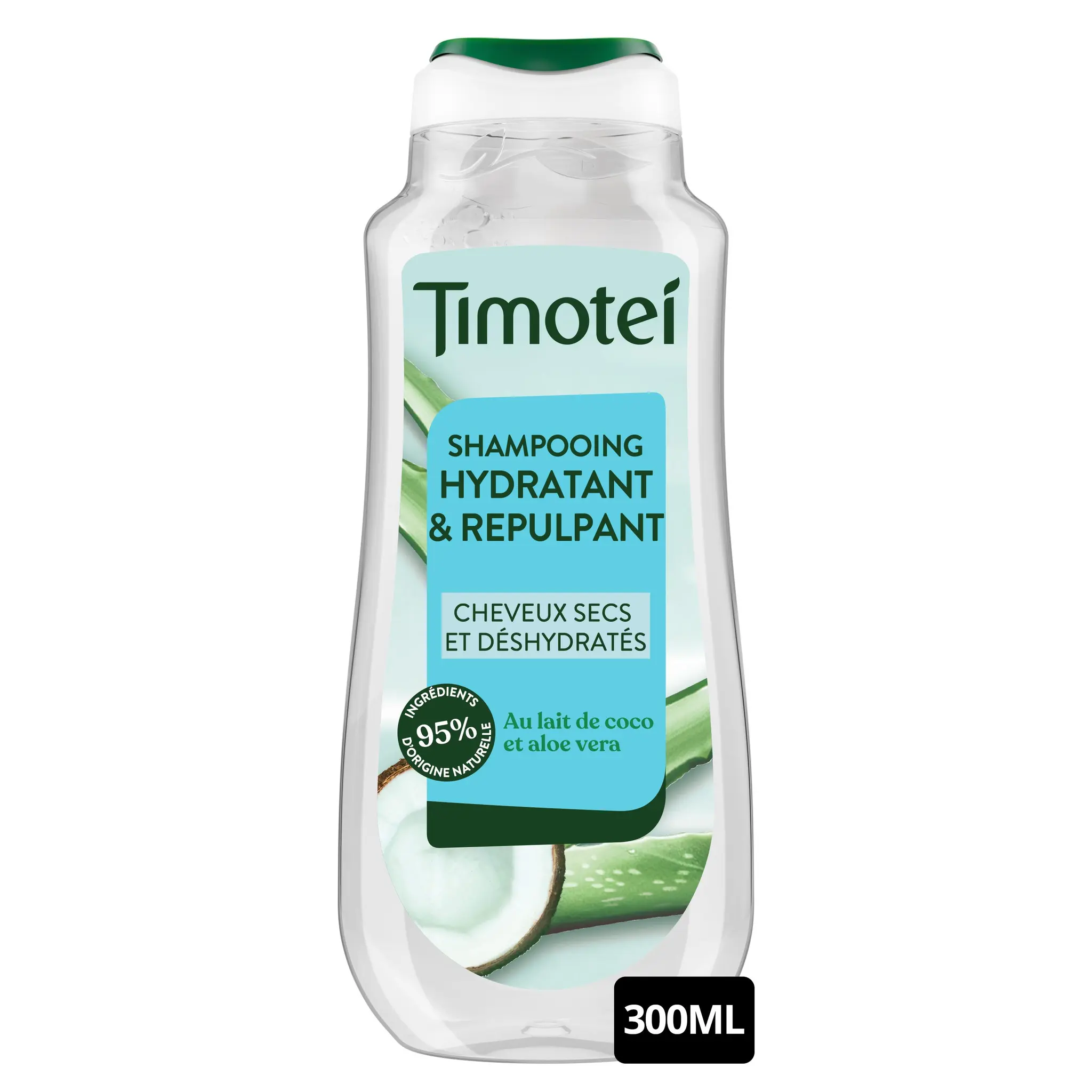 TIMOTEI Shampoing hydratant et repulpant pour cheveux secs et déshydratés