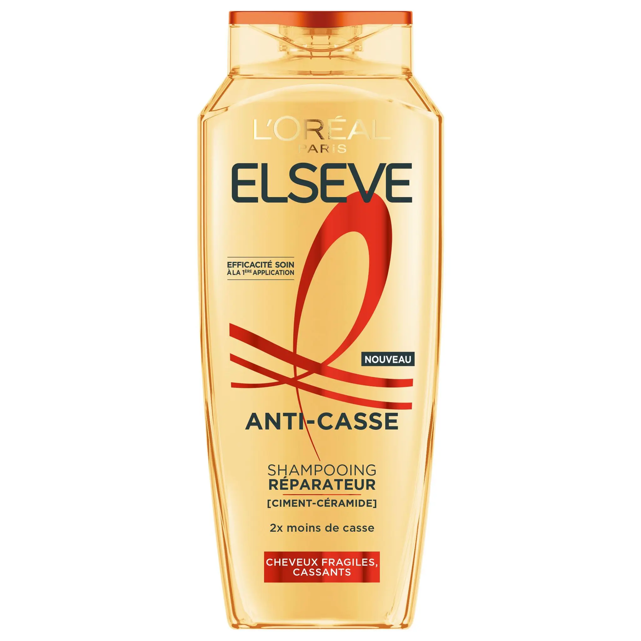 ELSEVE Shampoing réparateur anti-casse ciment-céramide cheveux fragiles , cassants