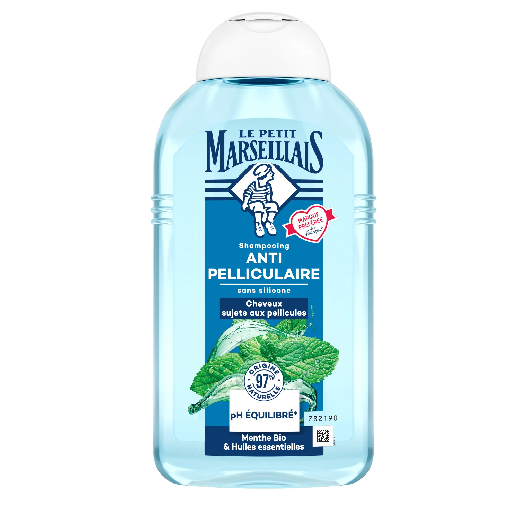 LE PETIT MARSEILLAIS Shampooing antipelliculaire menthe bio et huiles essentielles