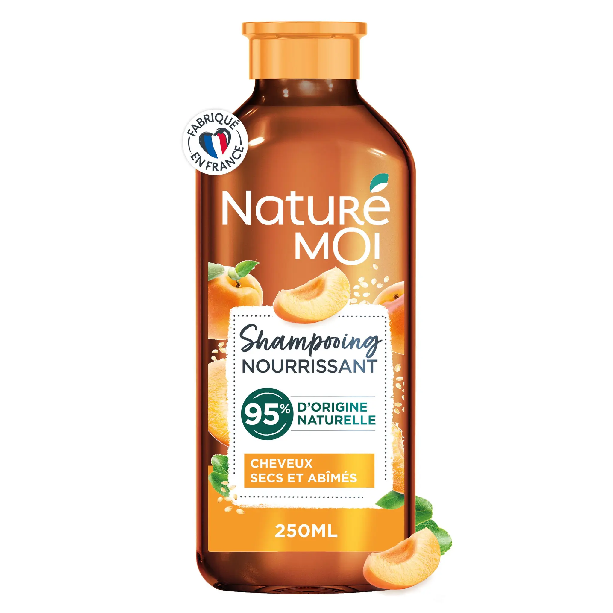 NATURÉ MOI Shampoing nourrissant abricot & argan bio cheveux secs