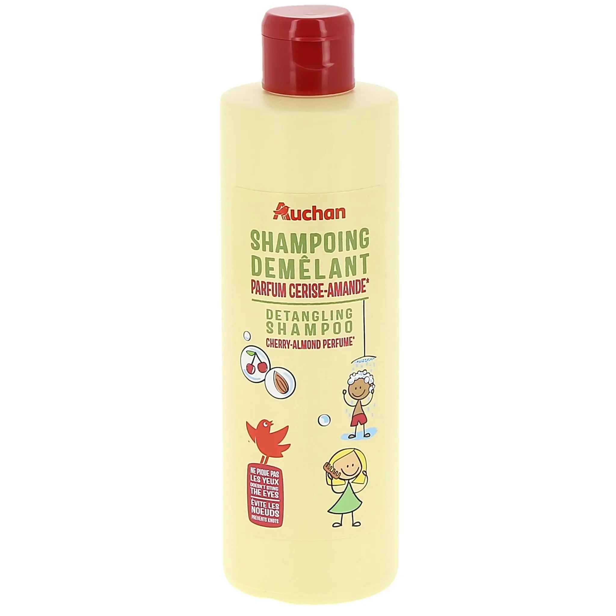 AUCHAN Shampoing démêlant parfum cerise et amande