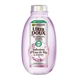 GARNIER ULTRA DOUX Shampoing lissant sans silicone infusion d'eau de riz & amidon pour cheveux longs