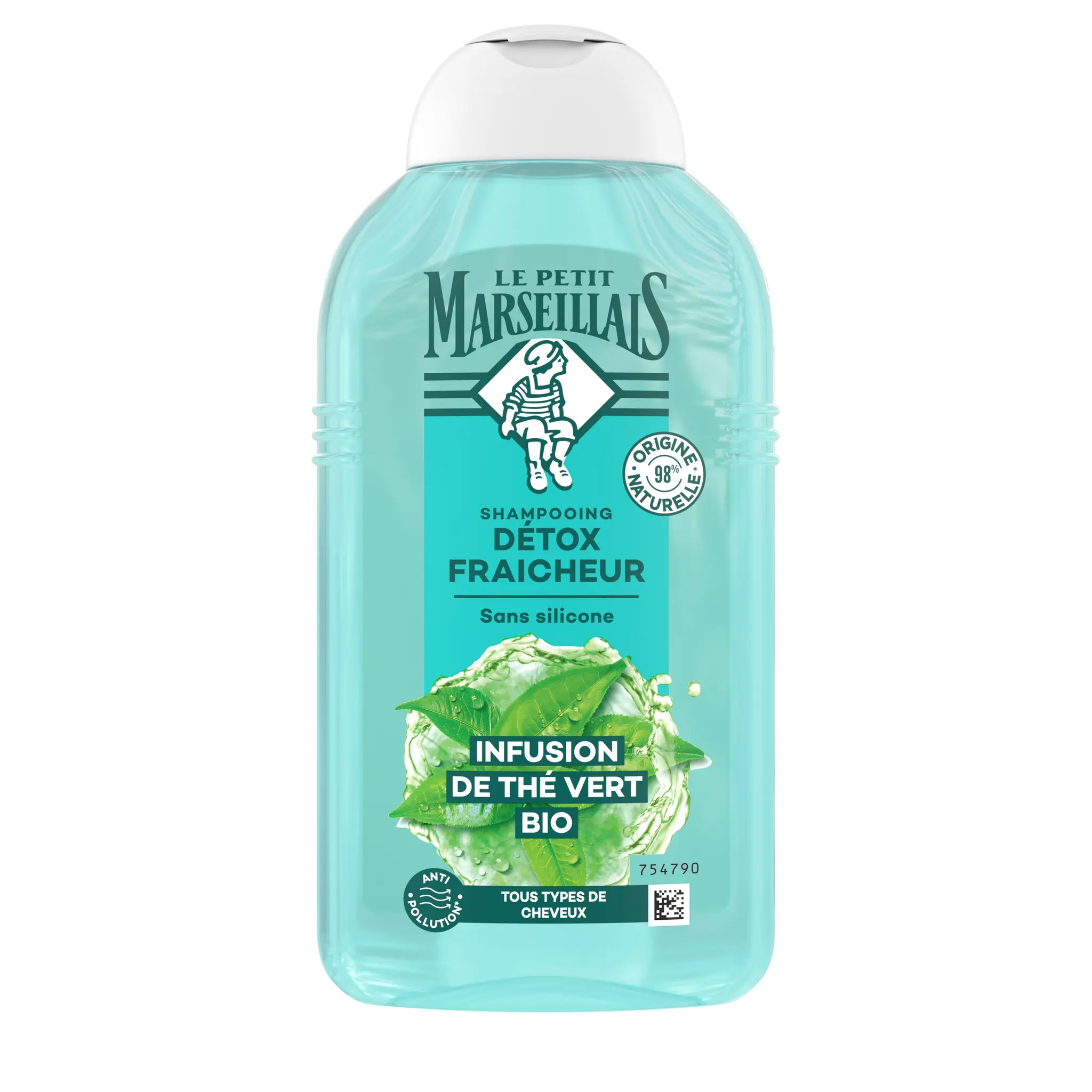 LE PETIT MARSEILLAIS Shampoing détox thym et thé vert bio sans silicone tous types de cheveux